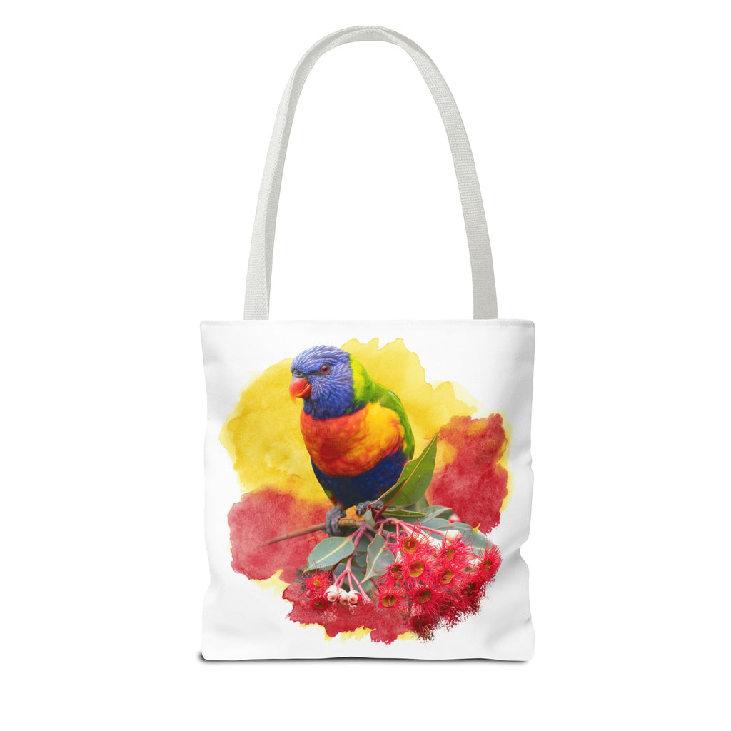 Rainbow Lorikeet Watercolor Tote Bag – Australian Bird Art Shoulder Bag