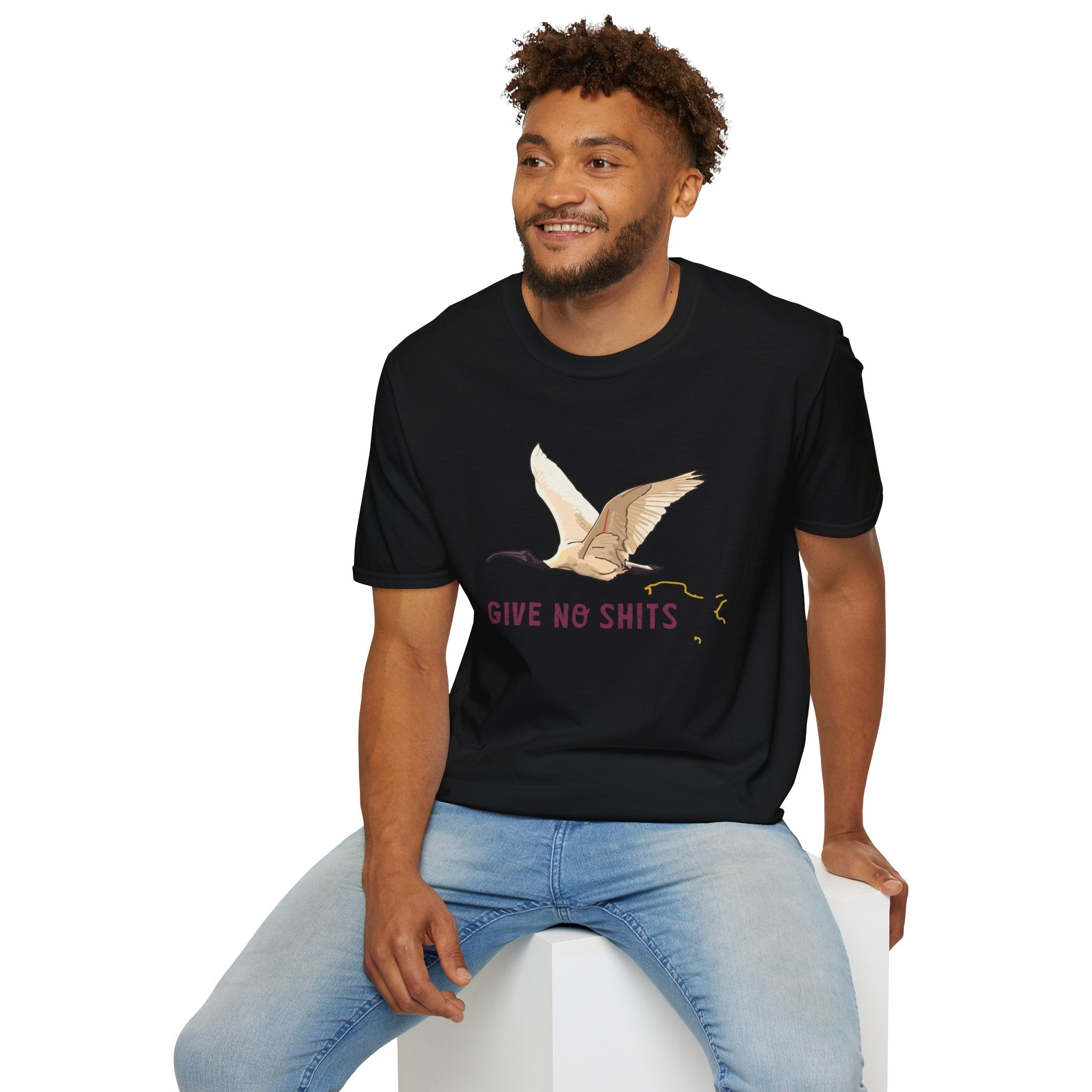 "Give No Shits" Flying Ibis Graphic T-Shirt