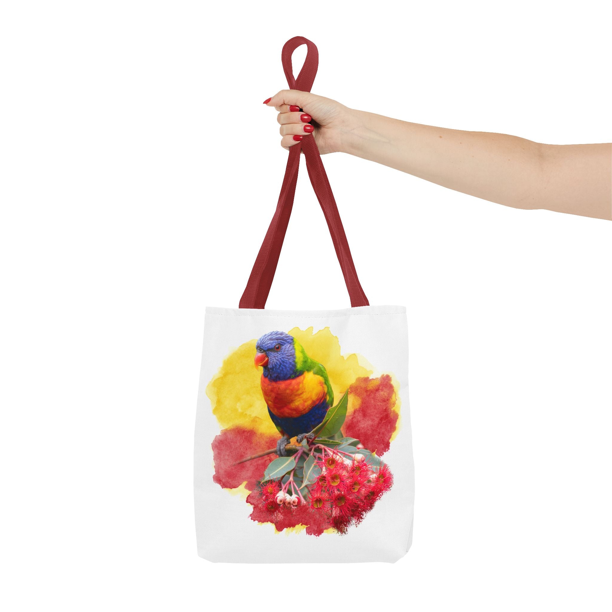 Rainbow Lorikeet Watercolor Tote Bag – Australian Bird Art Shoulder Bag