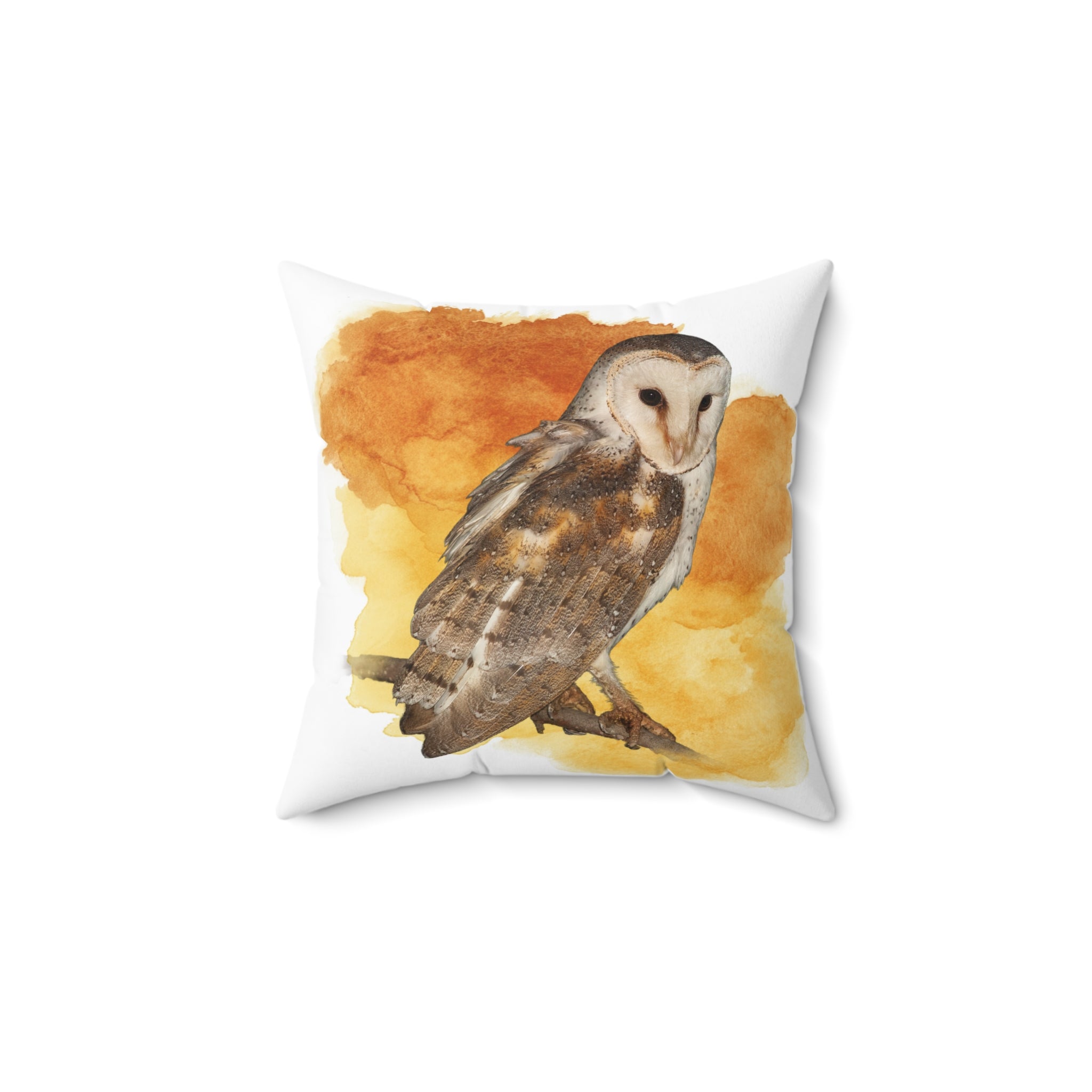 Eastern Barn Owl Spun Polyester Square Pillow