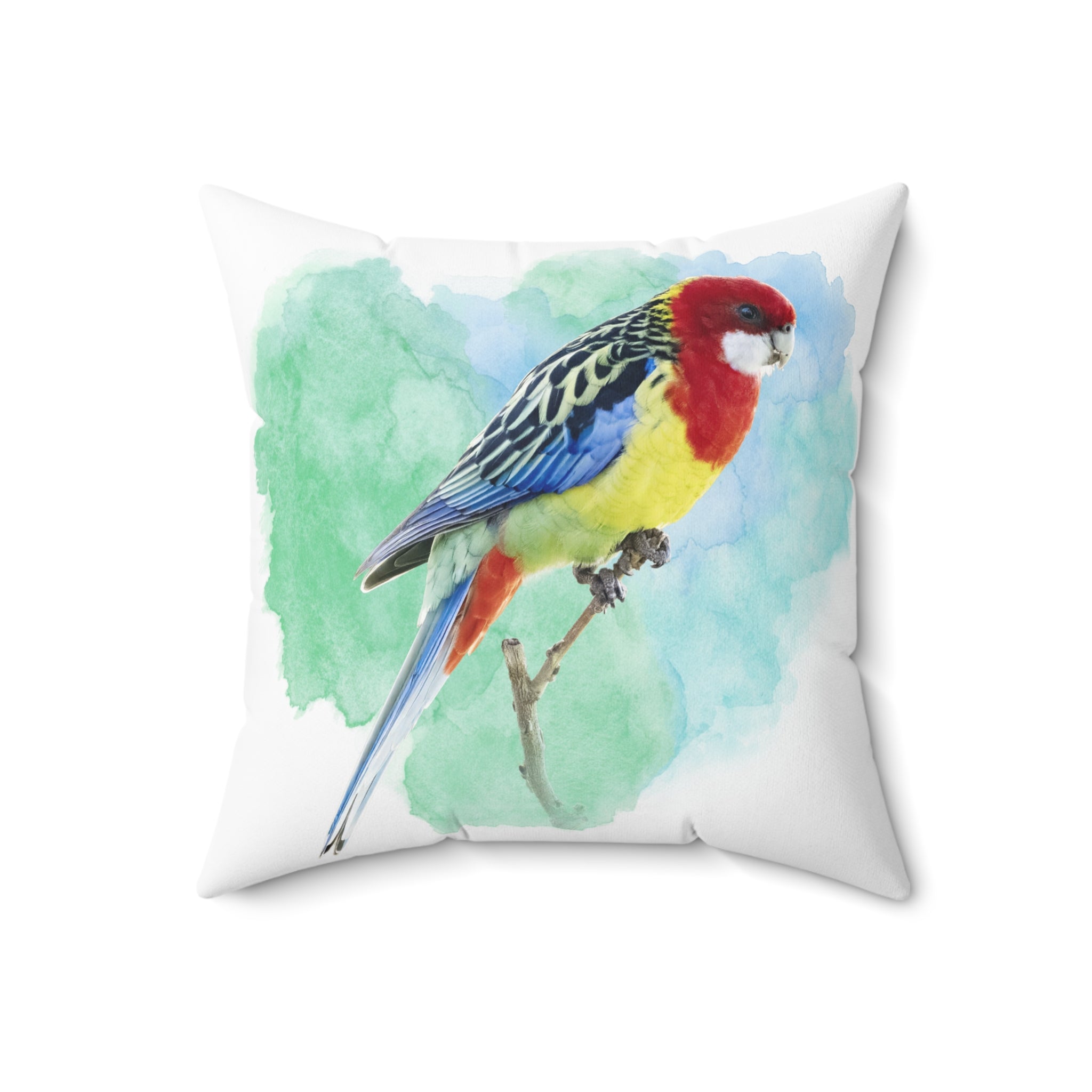 Eastern Rosella Spun Polyester Square Pillow
