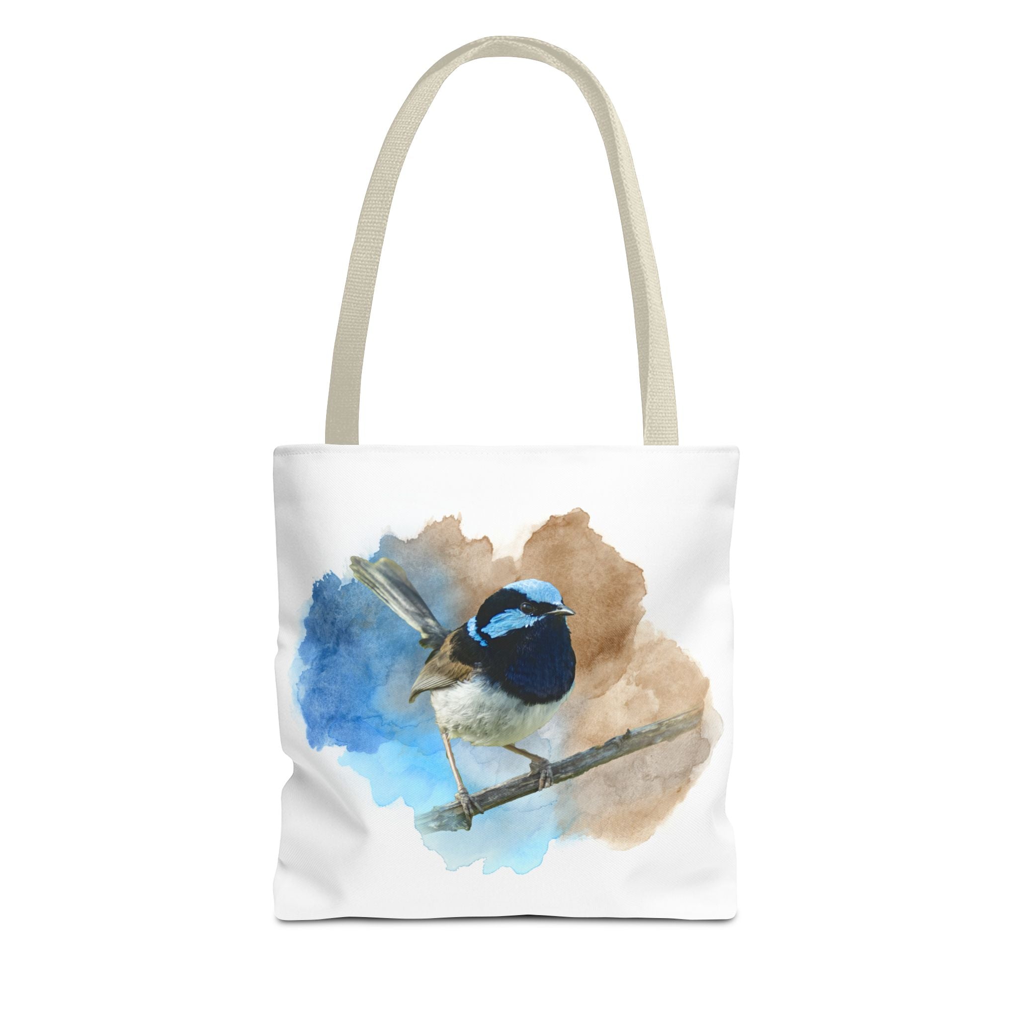 Superb Fairywren Watercolor Tote Bag – Australian Bird Art Shoulder Bag