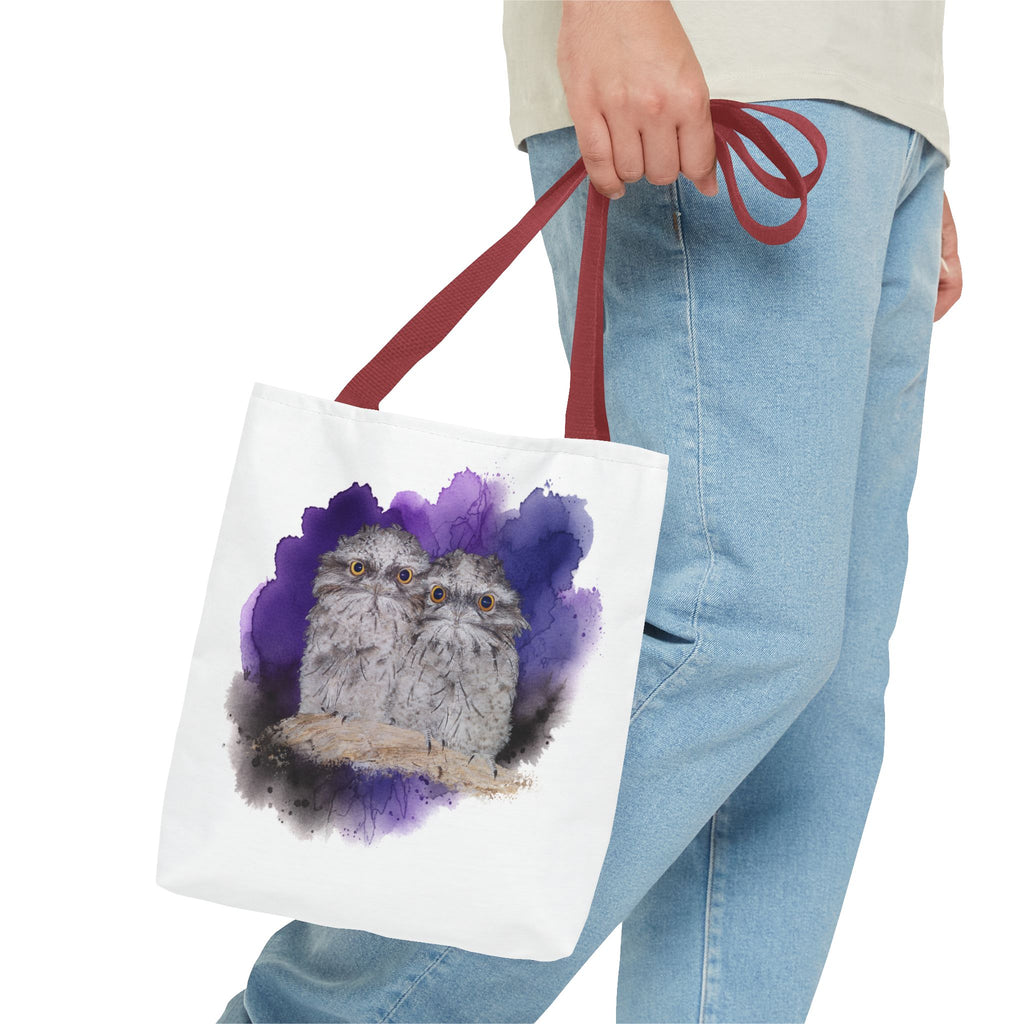 Tawny Frogmouth Watercolor Tote Bag – Australian Bird Art Shoulder Bag