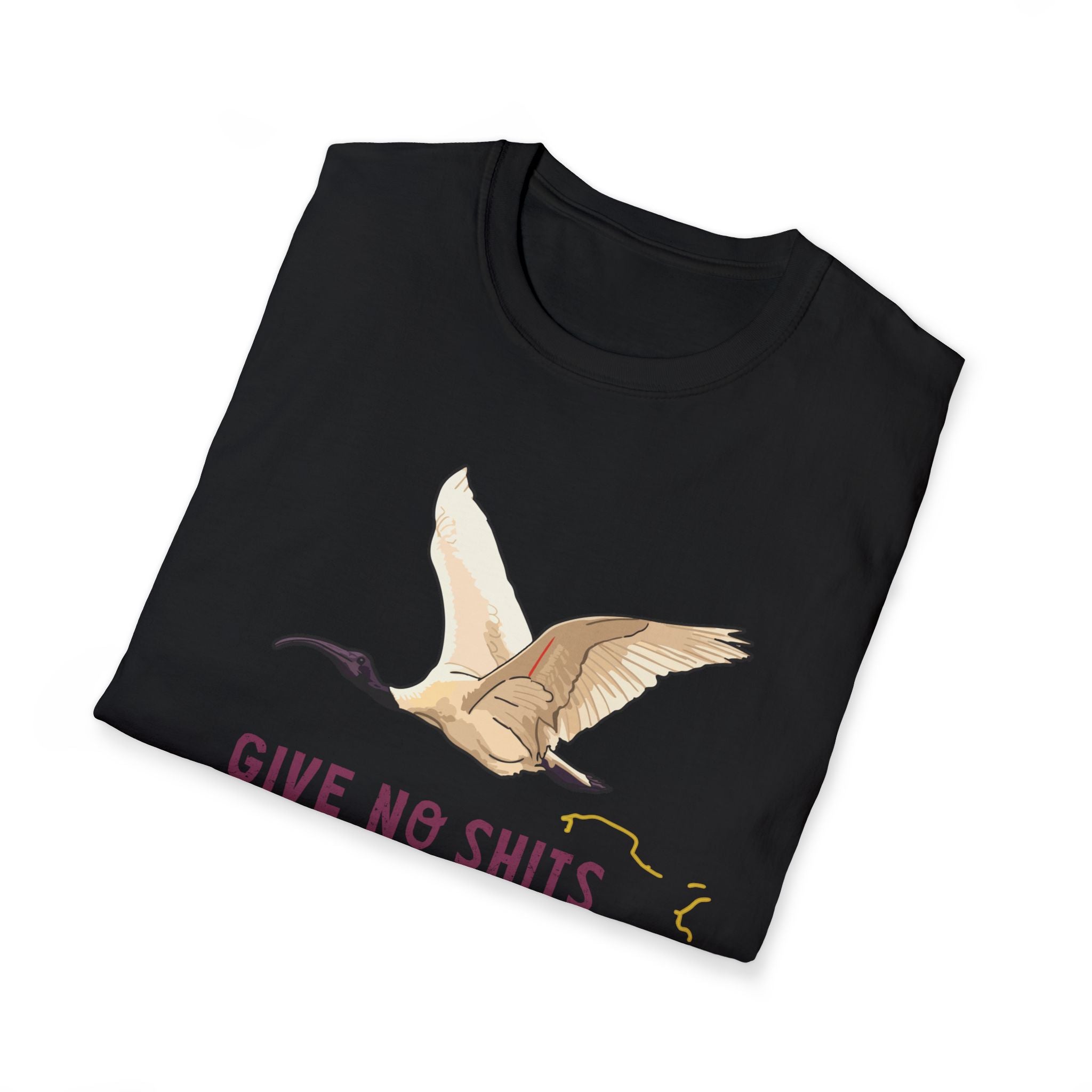 "Give No Shits" Flying Ibis Graphic T-Shirt