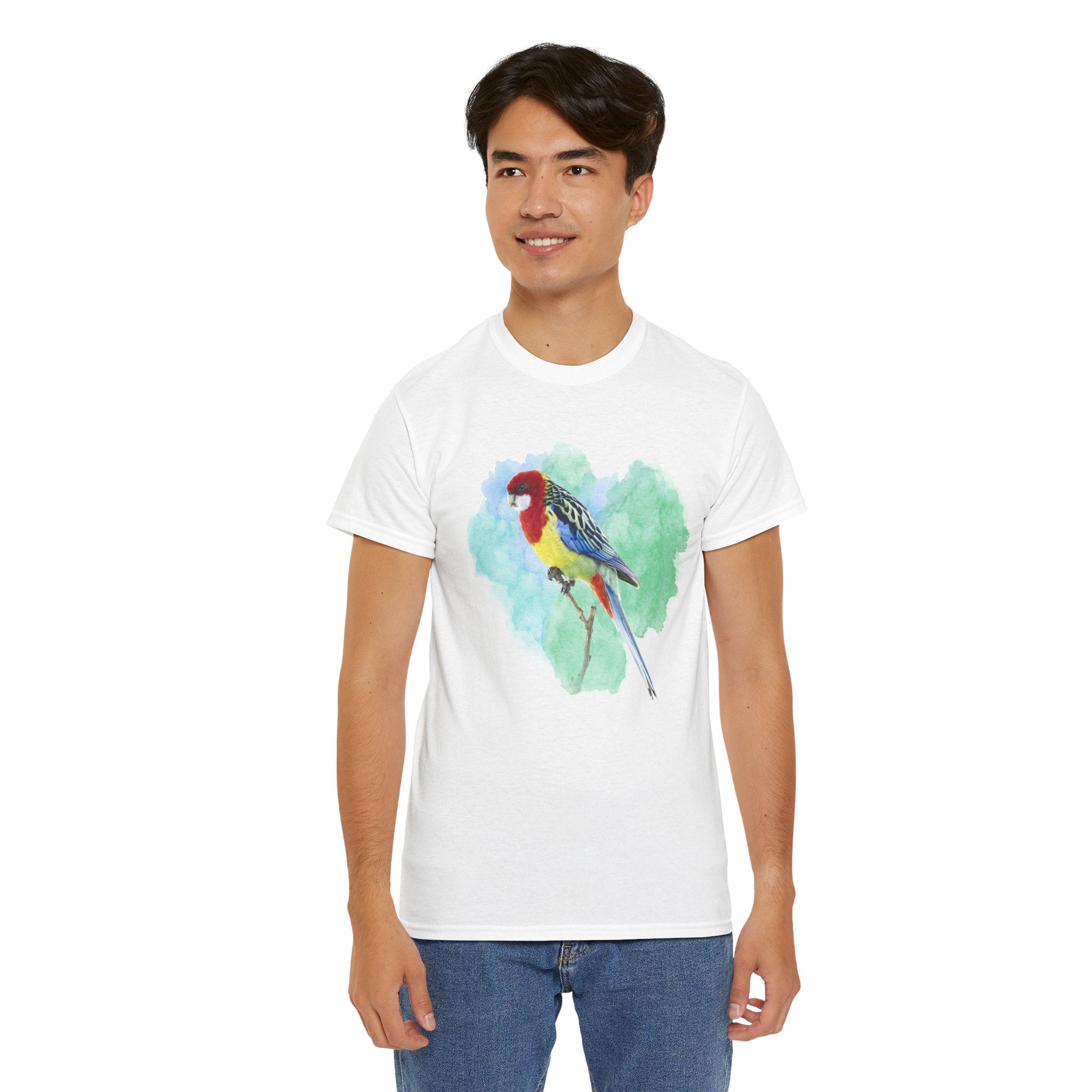 Eastern Rosella Watercolor Tee — Bird Lover T-Shirt
