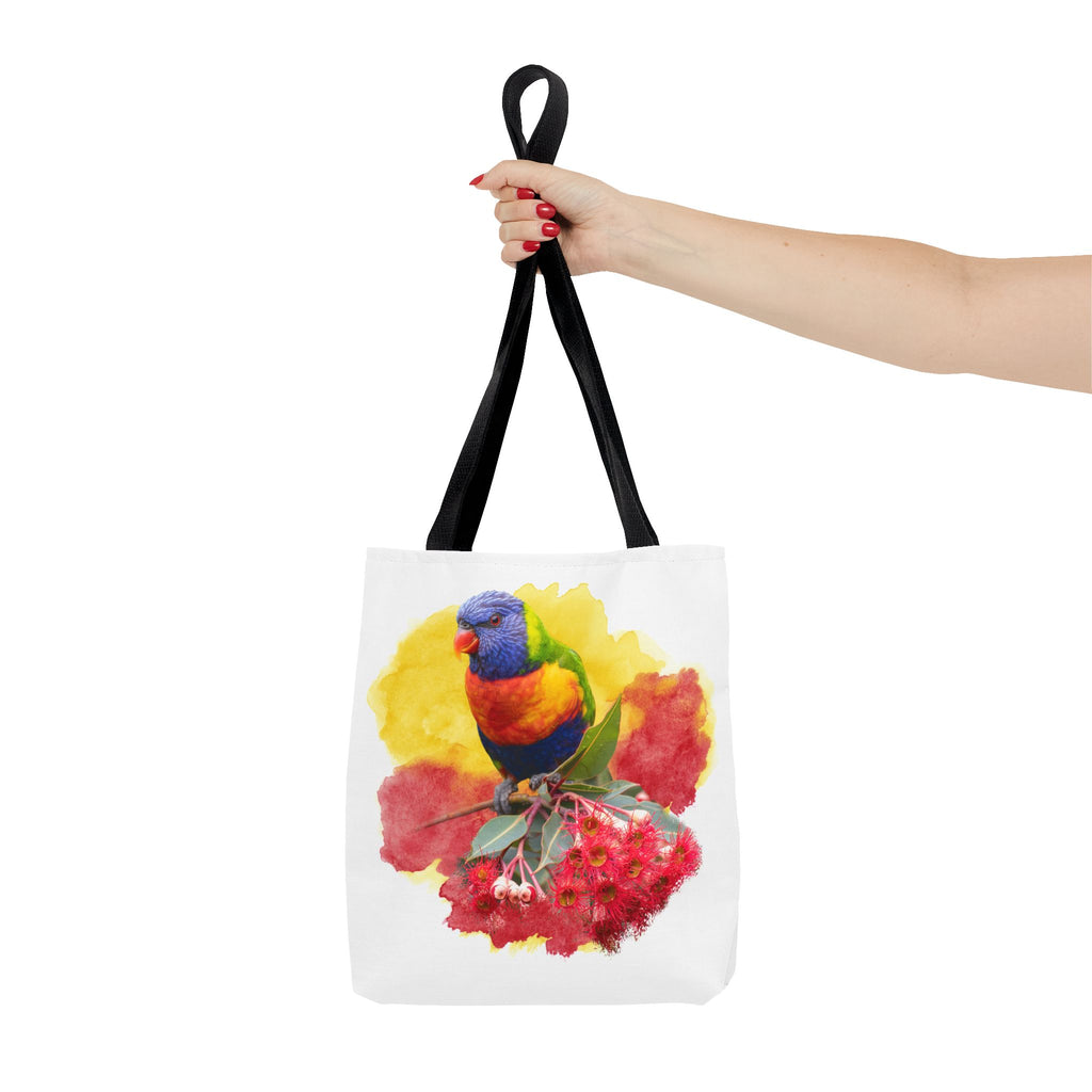 Rainbow Lorikeet Watercolor Tote Bag – Australian Bird Art Shoulder Bag