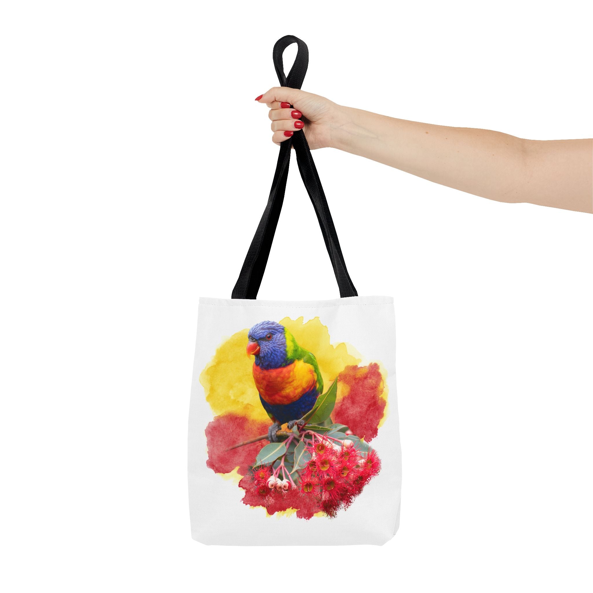 Rainbow Lorikeet Watercolor Tote Bag – Australian Bird Art Shoulder Bag