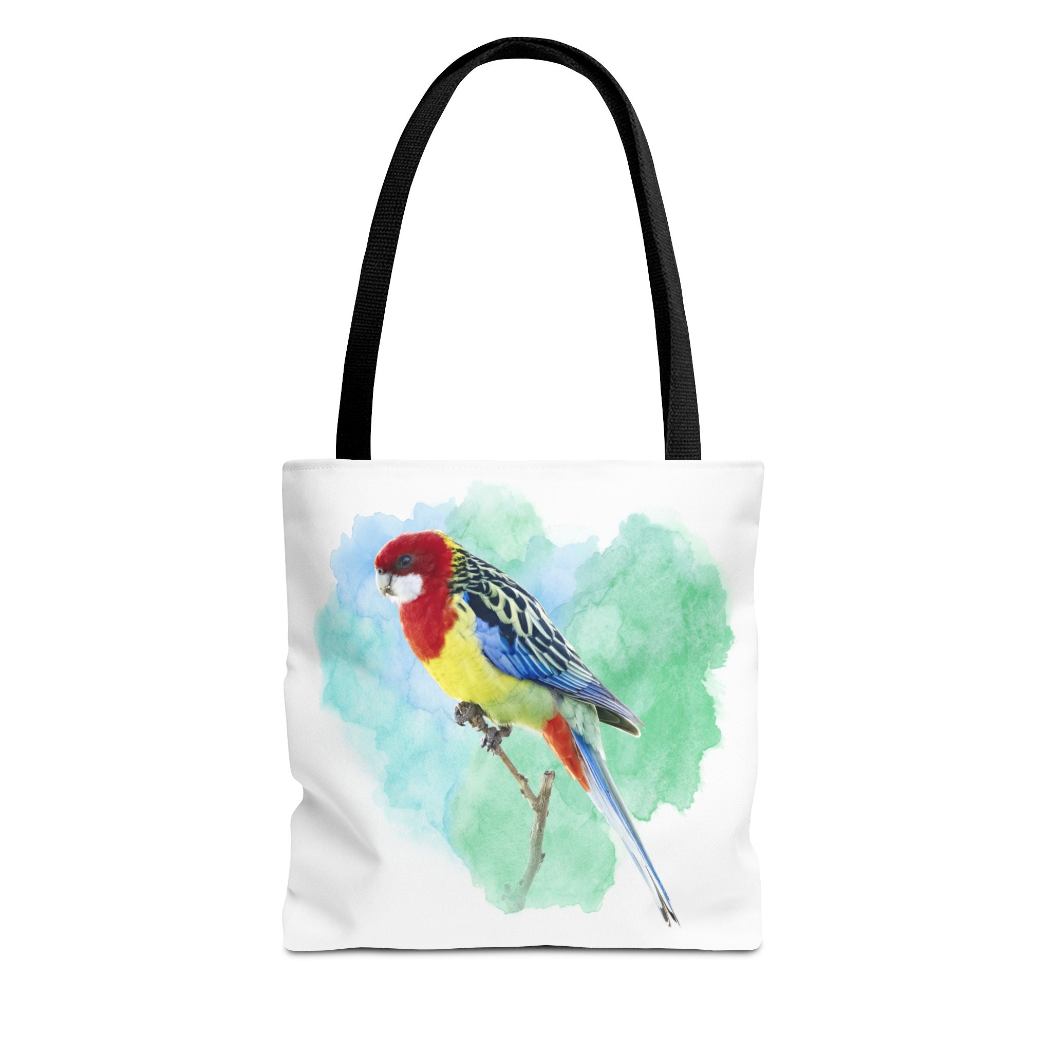 Eastern Rosella Watercolor Tote Bag – Australian Bird Art Shoulder Bag