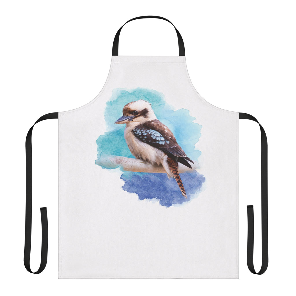 Laughing Kookaburra Watercolor Apron — Birds & Nature Cooking Apron