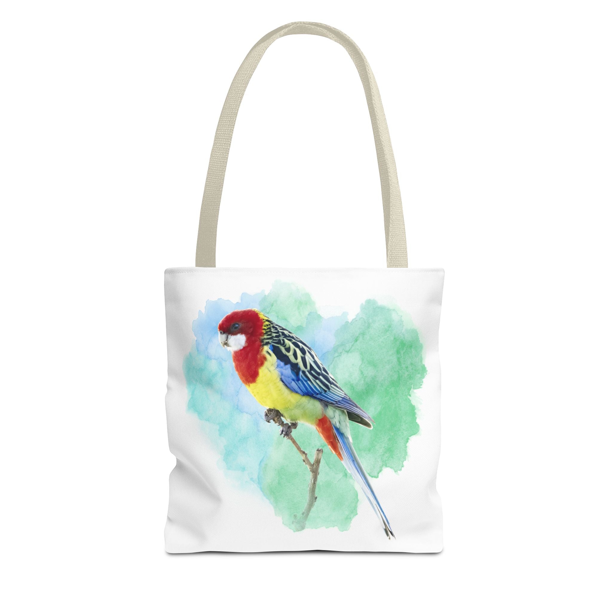 Eastern Rosella Watercolor Tote Bag – Australian Bird Art Shoulder Bag