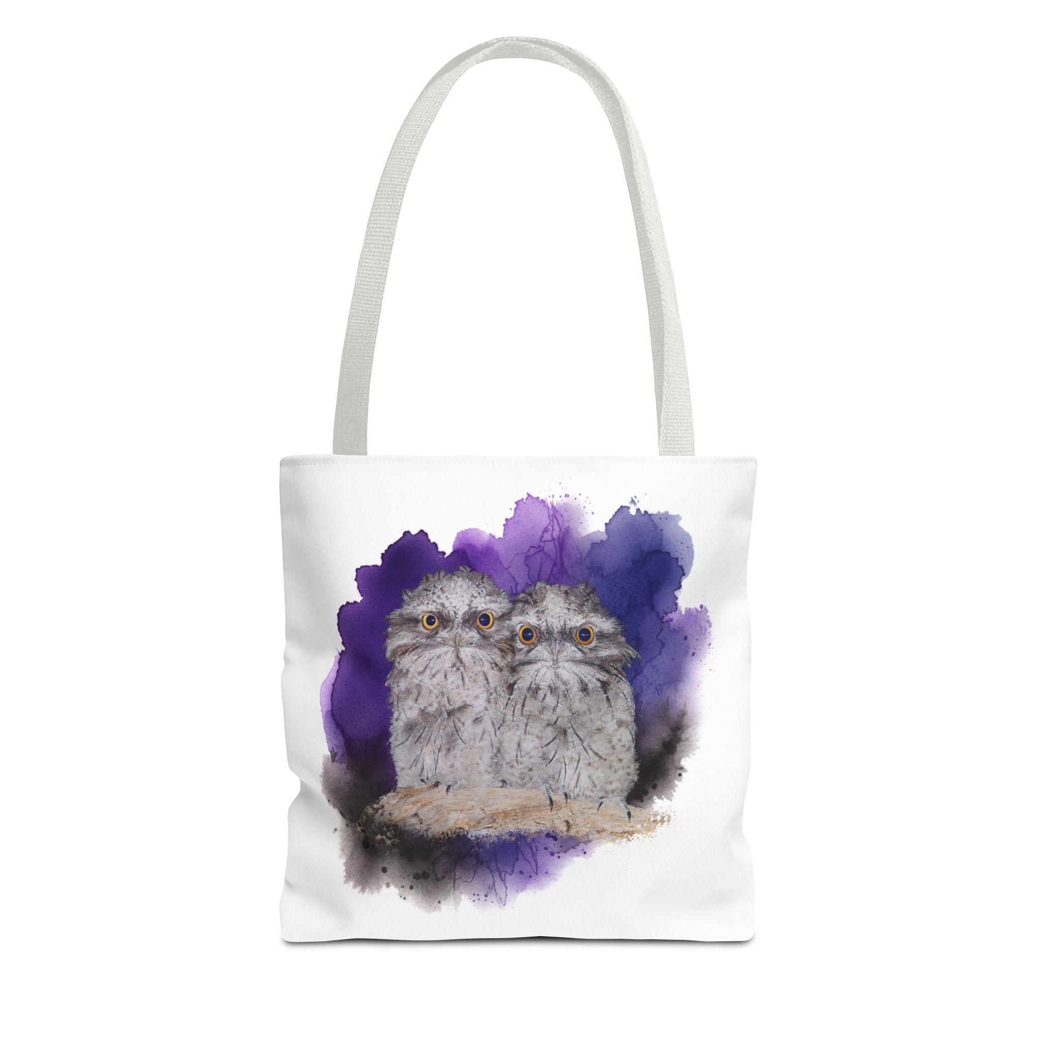 Tawny Frogmouth Watercolor Tote Bag – Australian Bird Art Shoulder Bag