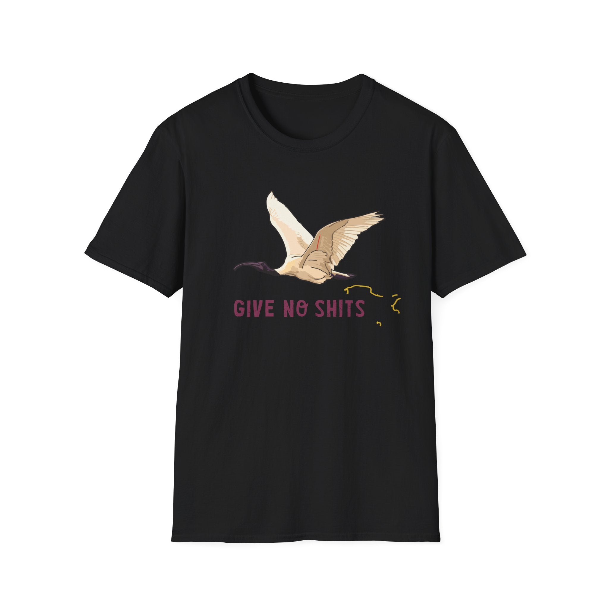 "Give No Shits" Flying Ibis Graphic T-Shirt