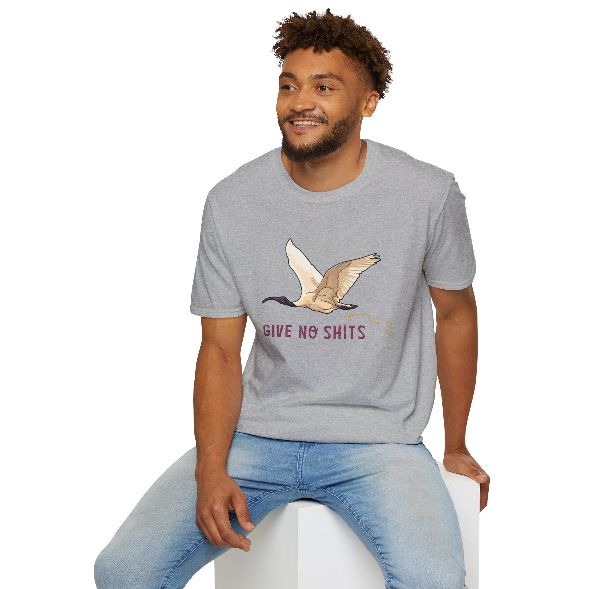 "Give No Shits" Flying Ibis Graphic T-Shirt