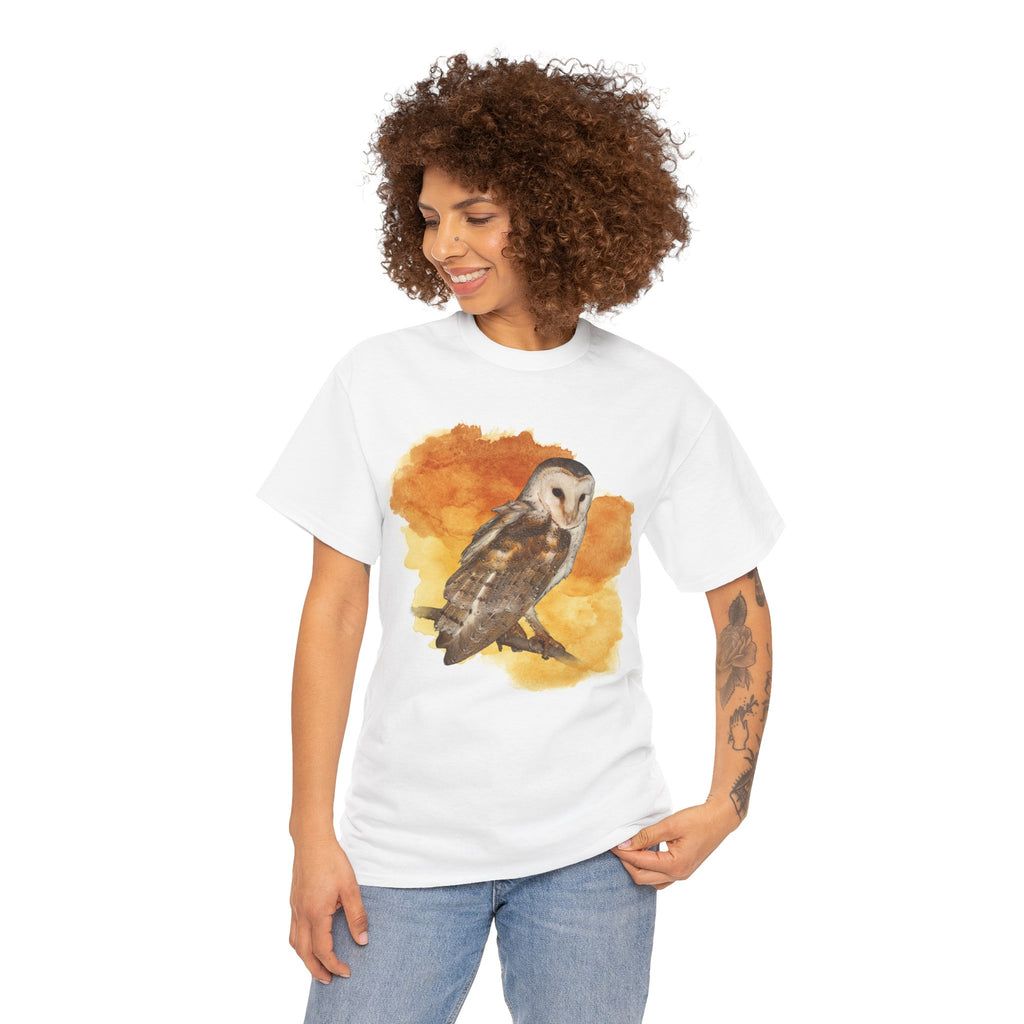 Barn Owl Watercolor Tee — Bird Lover T-Shirt