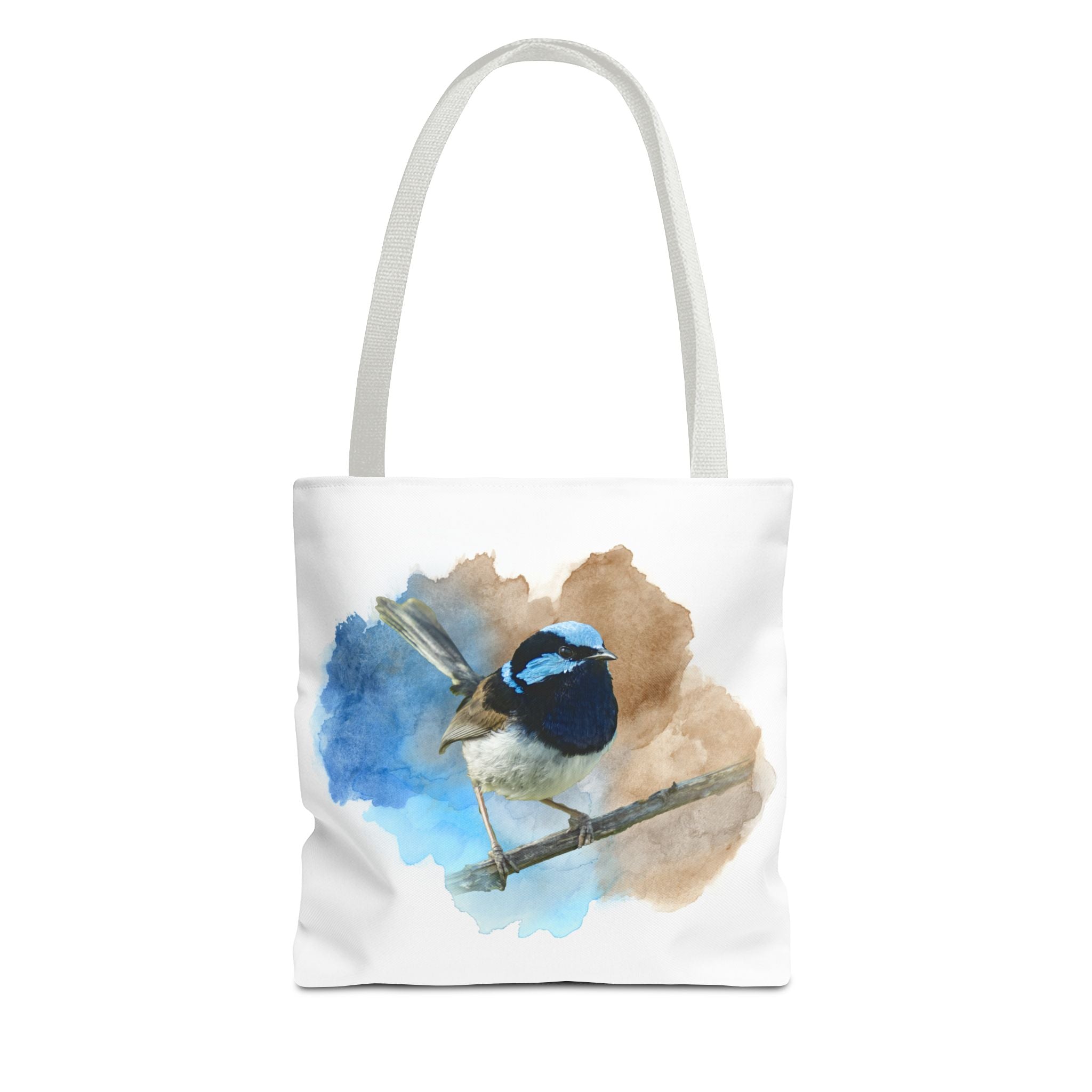 Superb Fairywren Watercolor Tote Bag – Australian Bird Art Shoulder Bag