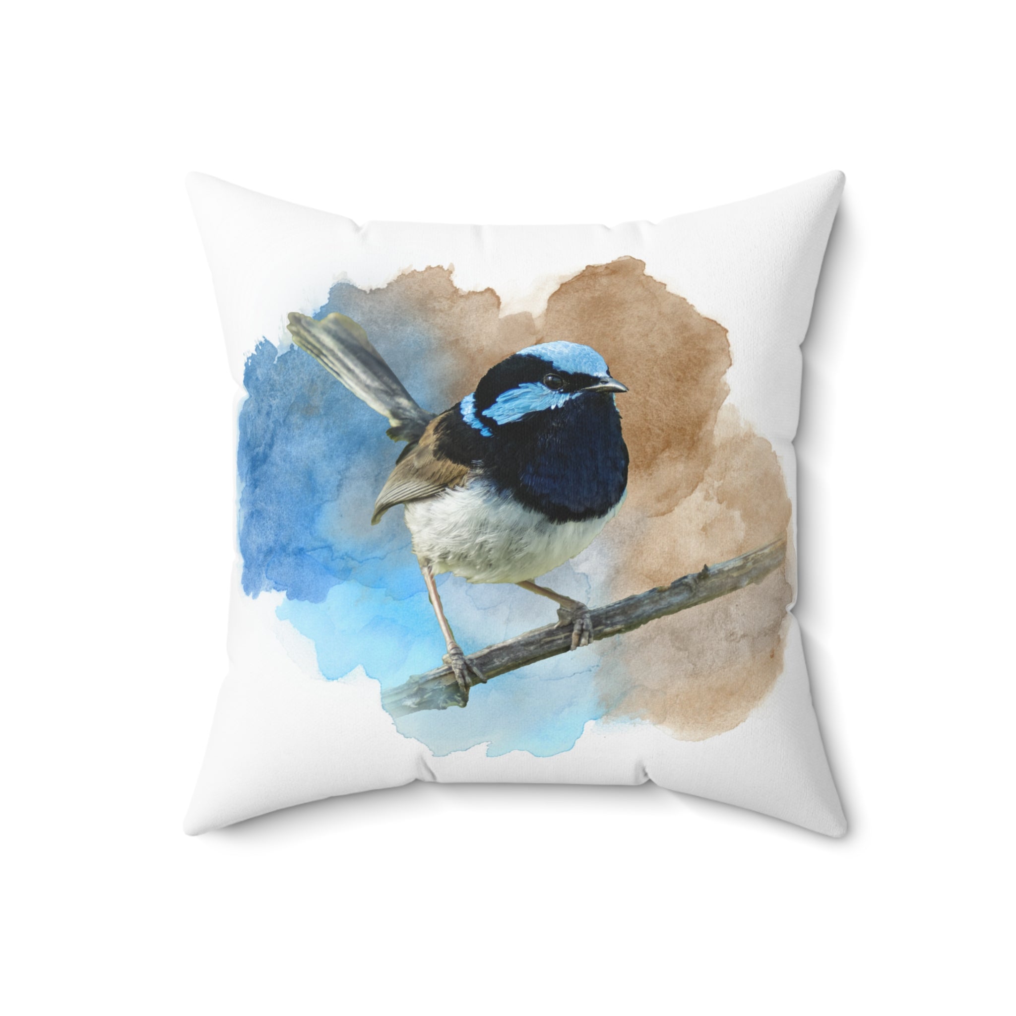 Superb Fairywren Spun Polyester Square Pillow