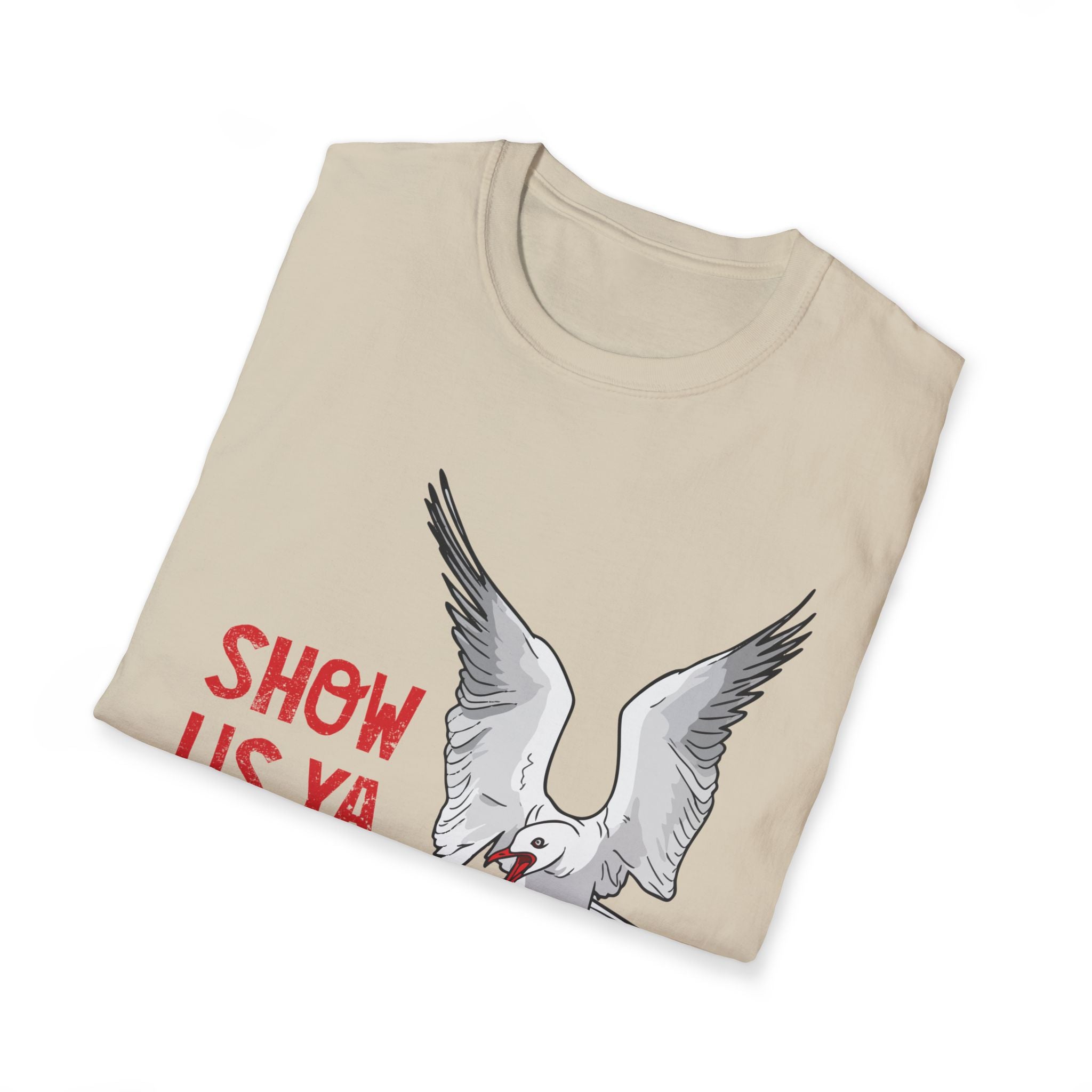 "Show Us Ya Chips?" Seagull Graphic T-Shirt