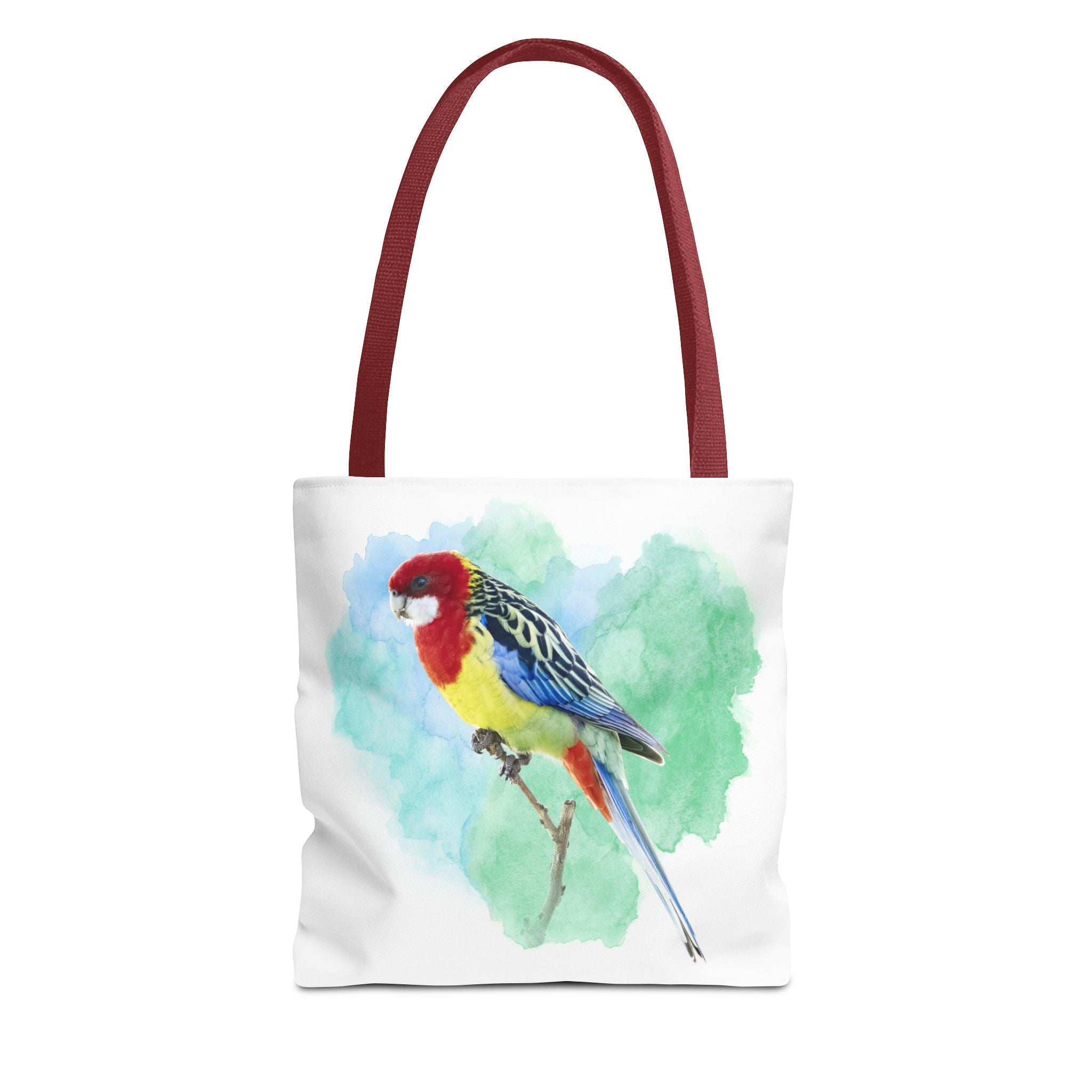 Eastern Rosella Watercolor Tote Bag – Australian Bird Art Shoulder Bag