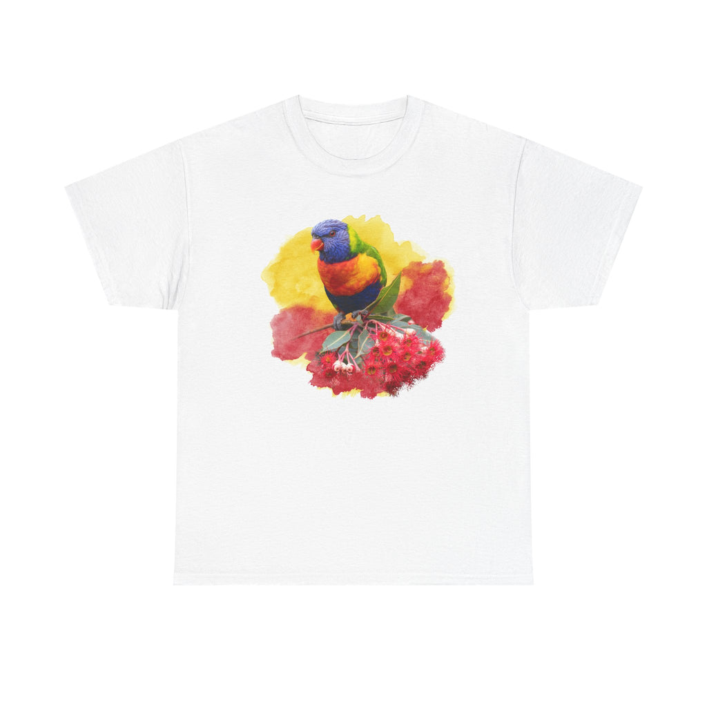 Rainbow Lorikeet Watercolor Tee — Bird Lover T-Shirt