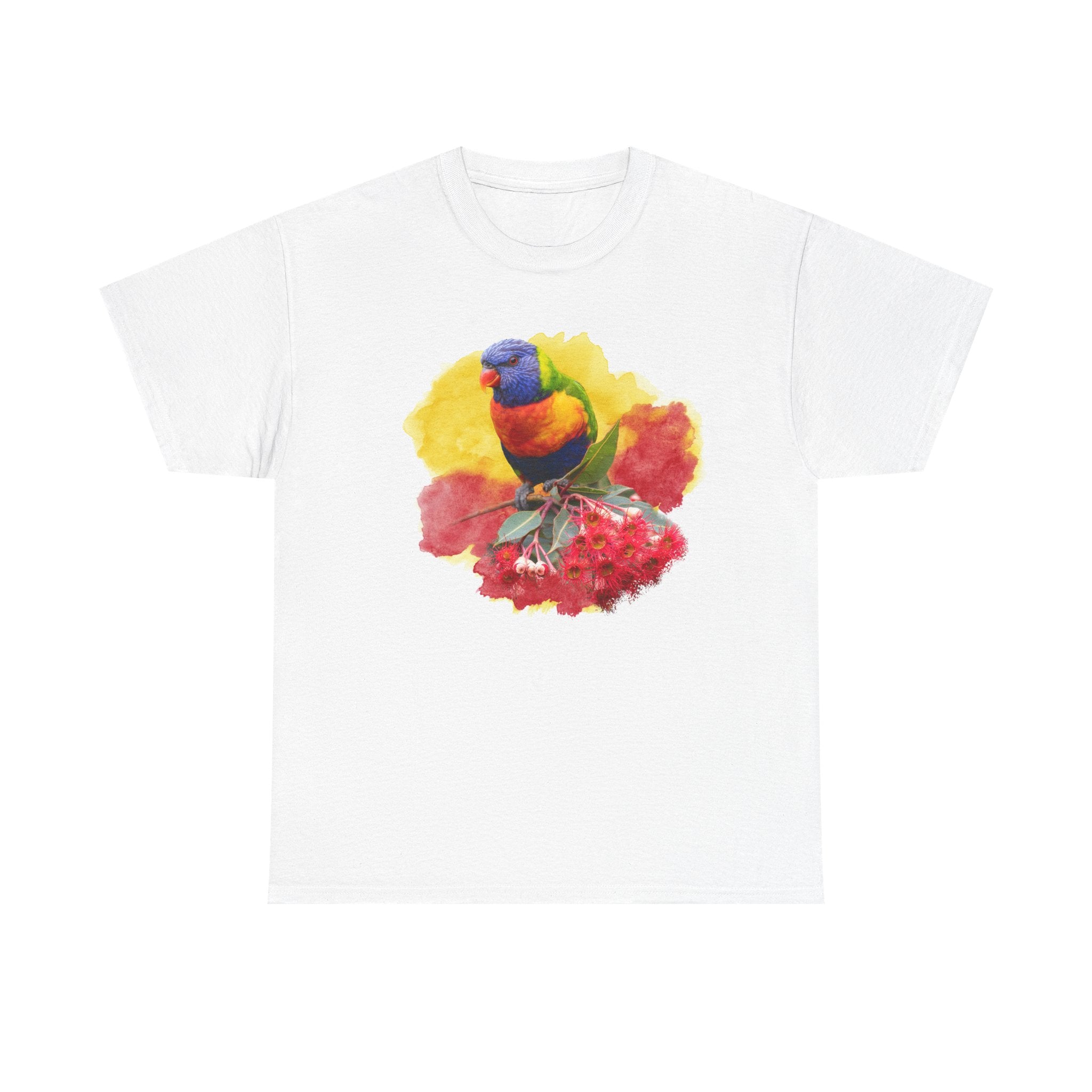 Rainbow Lorikeet Watercolor Tee — Bird Lover T-Shirt