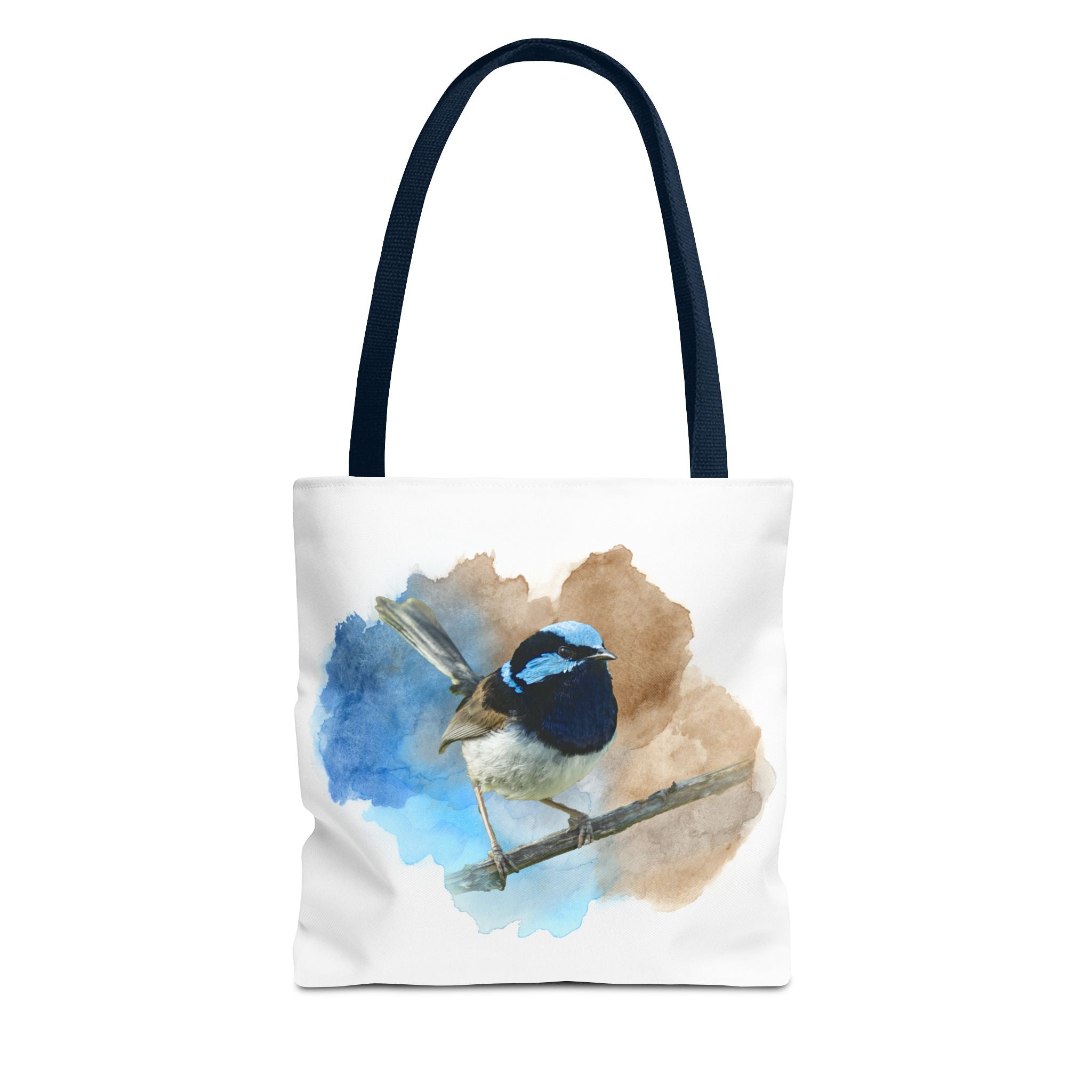 Superb Fairywren Watercolor Tote Bag – Australian Bird Art Shoulder Bag