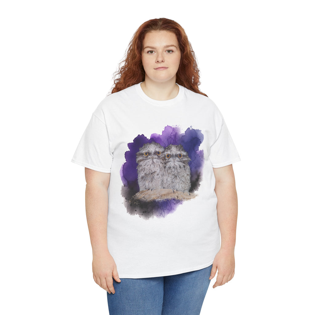Tawny Frogmouth Watercolor Tee — Bird Lover T-Shirt