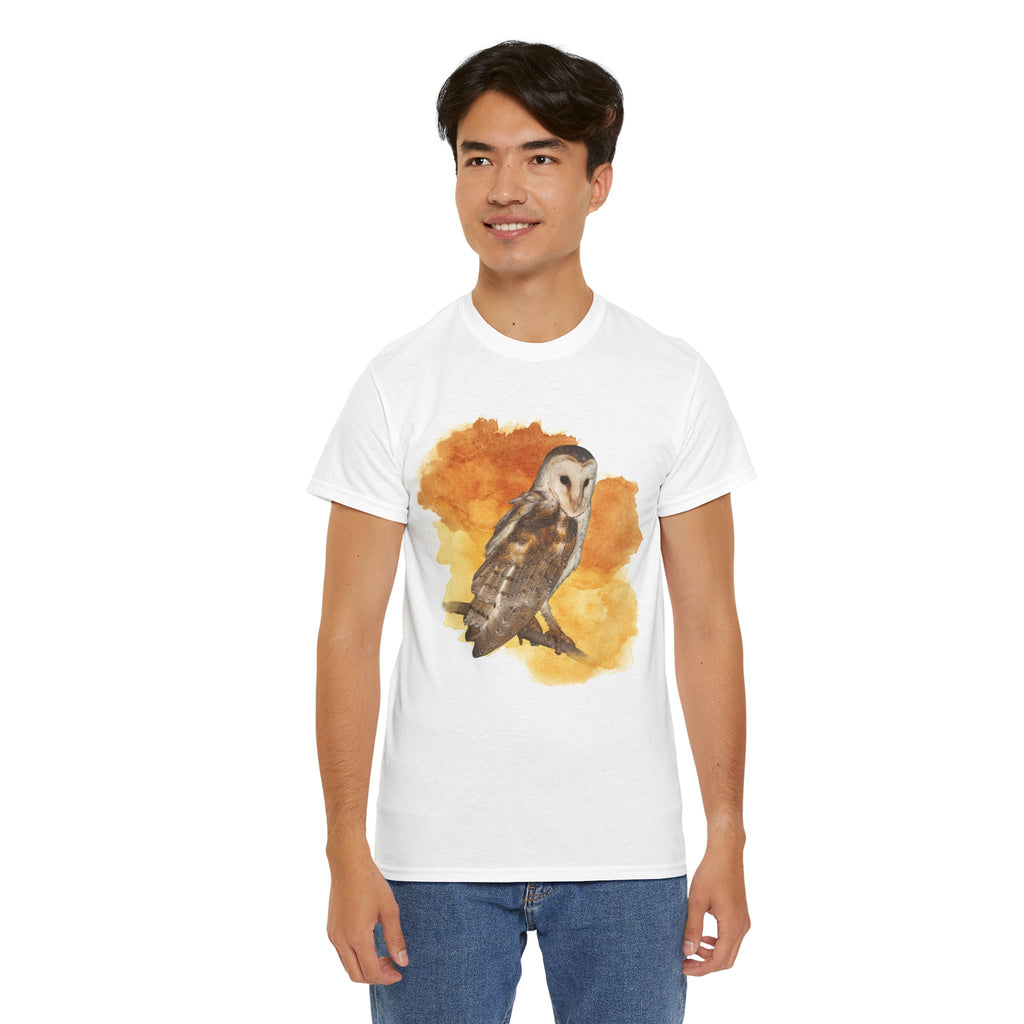 Barn Owl Watercolor Tee — Bird Lover T-Shirt