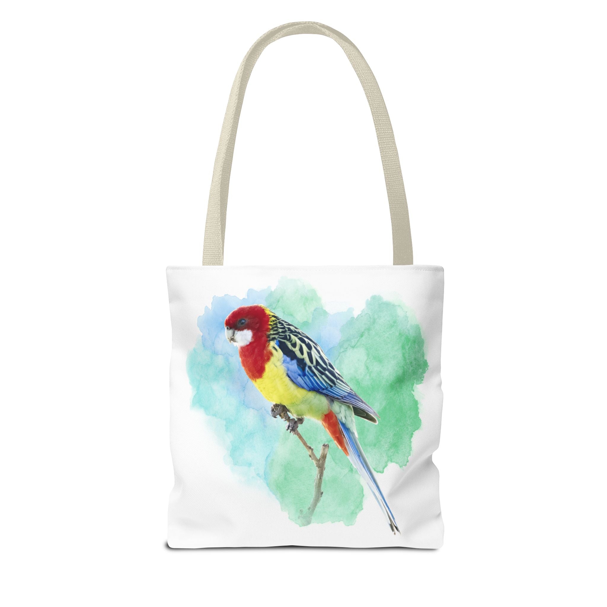 Eastern Rosella Watercolor Tote Bag – Australian Bird Art Shoulder Bag