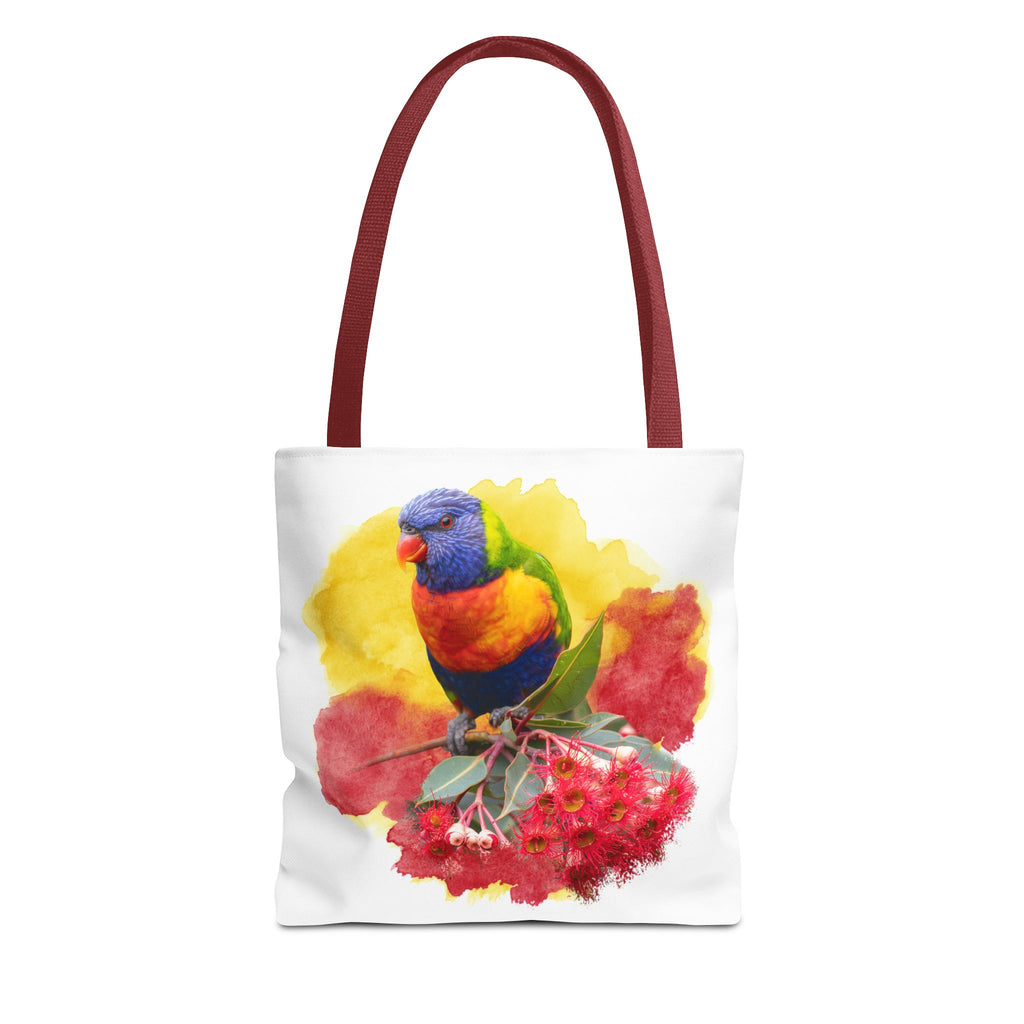 Rainbow Lorikeet Watercolor Tote Bag – Australian Bird Art Shoulder Bag