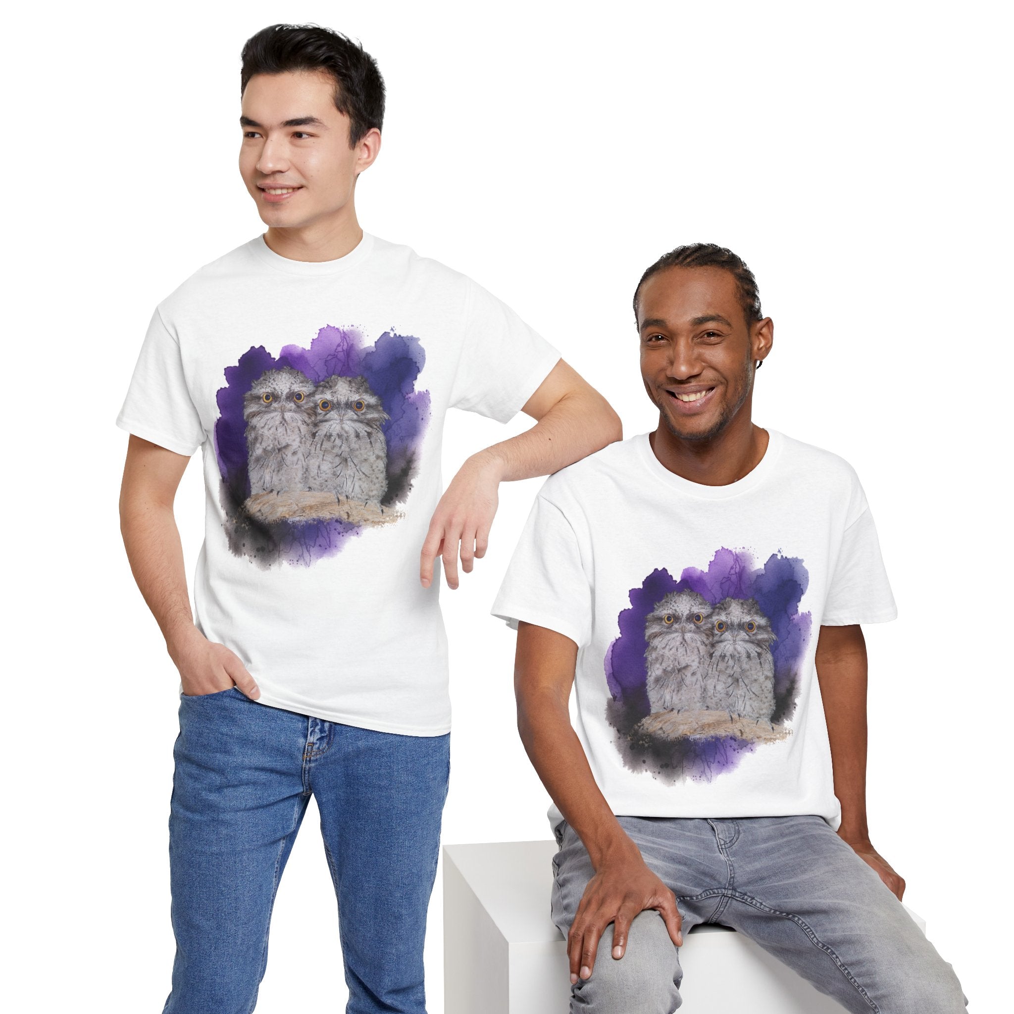 Tawny Frogmouth Watercolor Tee — Bird Lover T-Shirt
