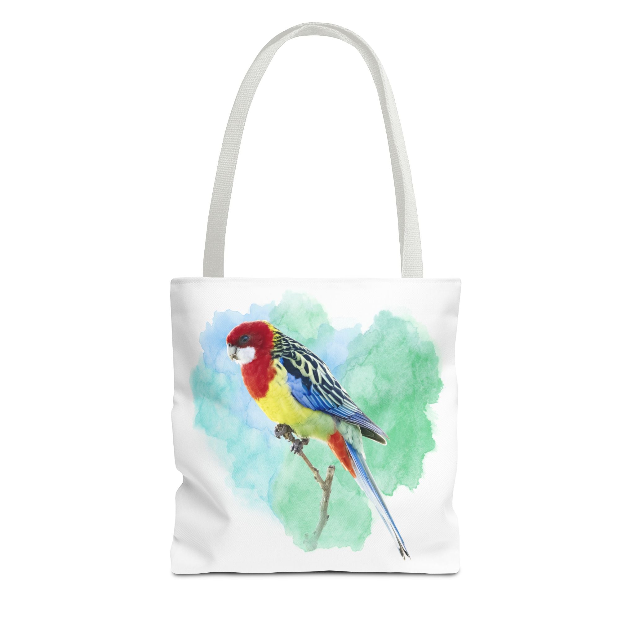Eastern Rosella Watercolor Tote Bag – Australian Bird Art Shoulder Bag