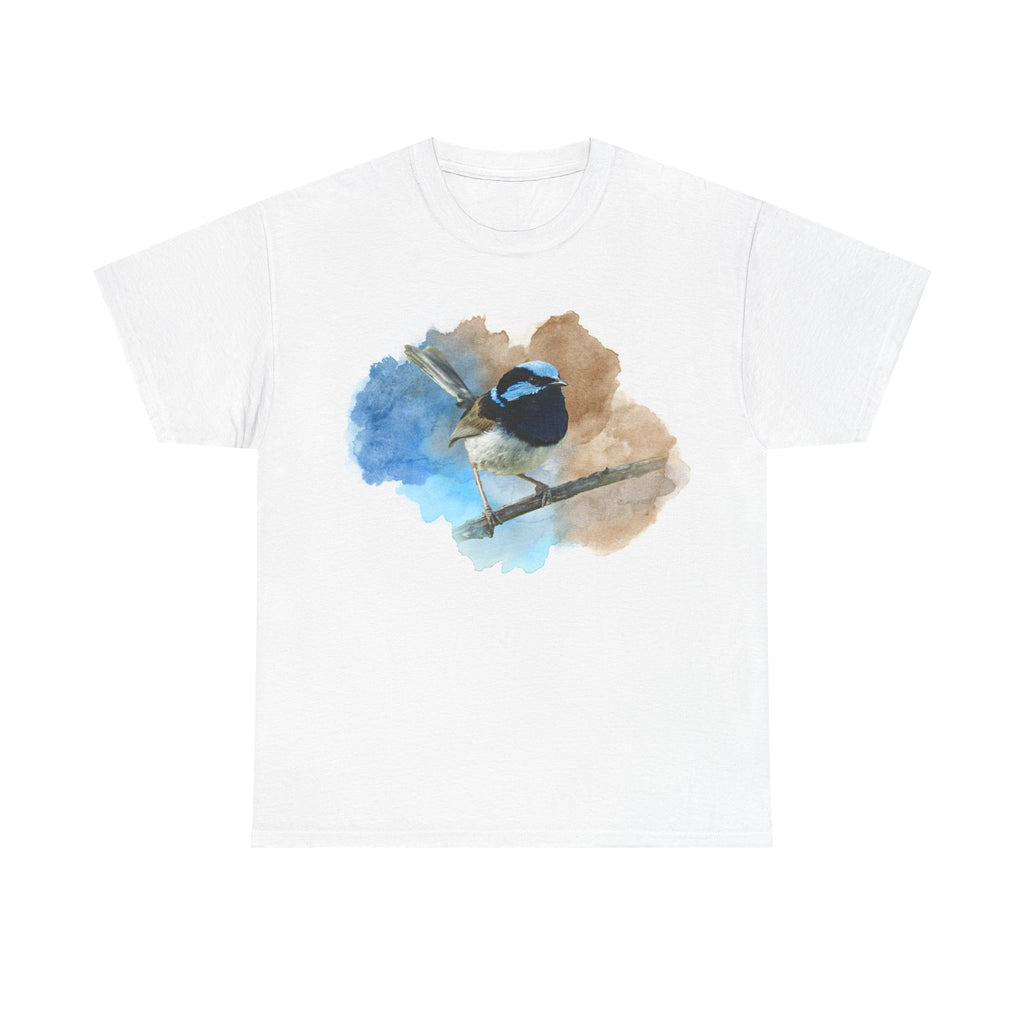 Splendid Fairywren Watercolor Tee — Bird Lover T-Shirt