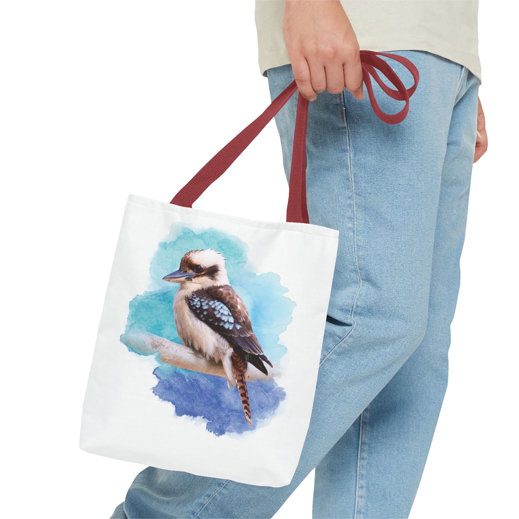 Laughing Kookaburra Watercolor Tote Bag – Australian Bird Art Shoulder Bag