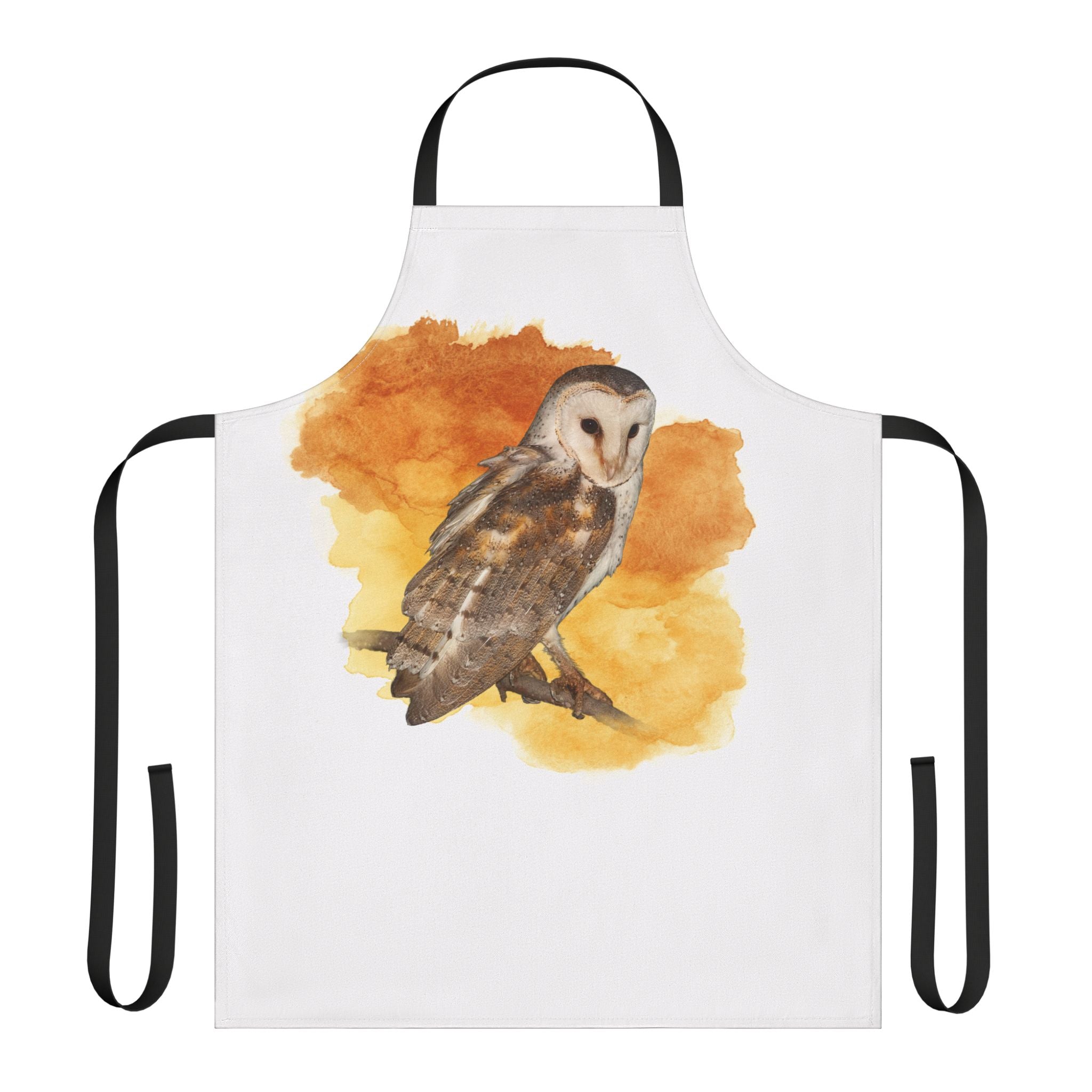 Eastern barn owl Watercolor Apron — Birds & Nature Cooking Apron