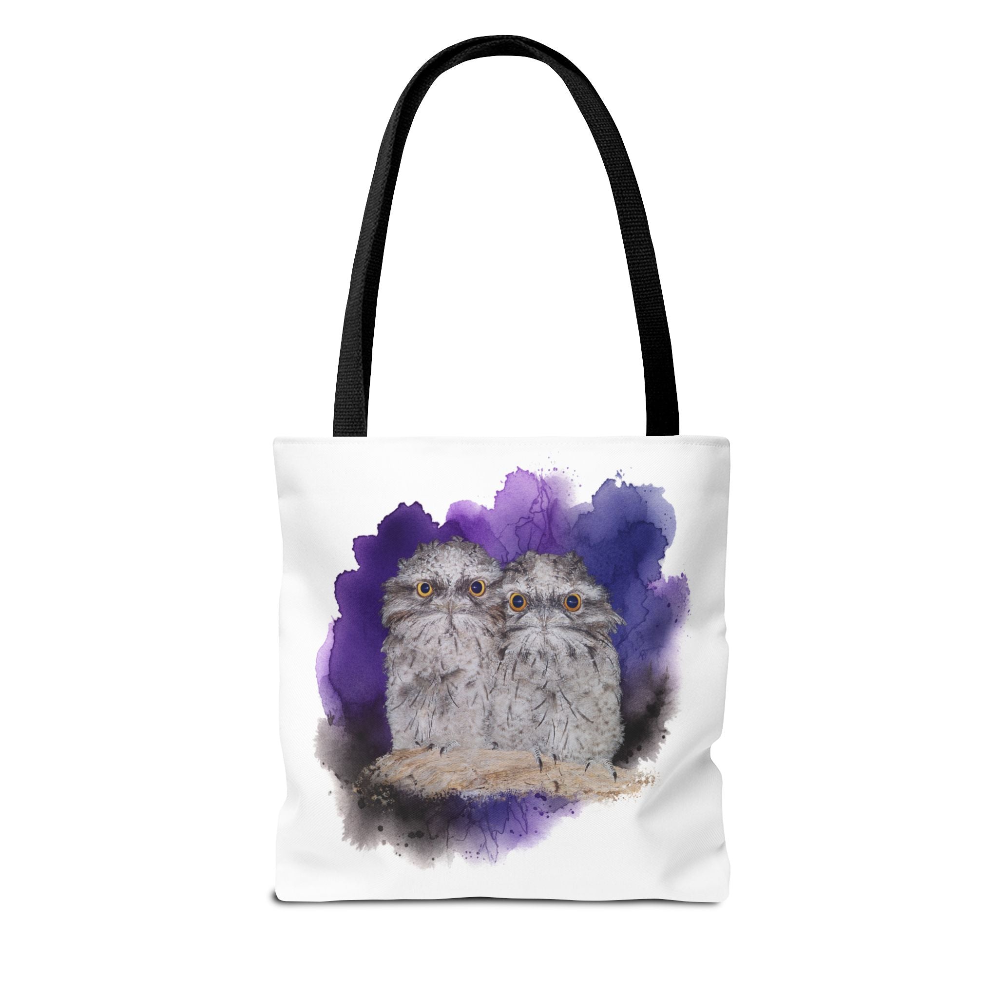 Tawny Frogmouth Watercolor Tote Bag – Australian Bird Art Shoulder Bag