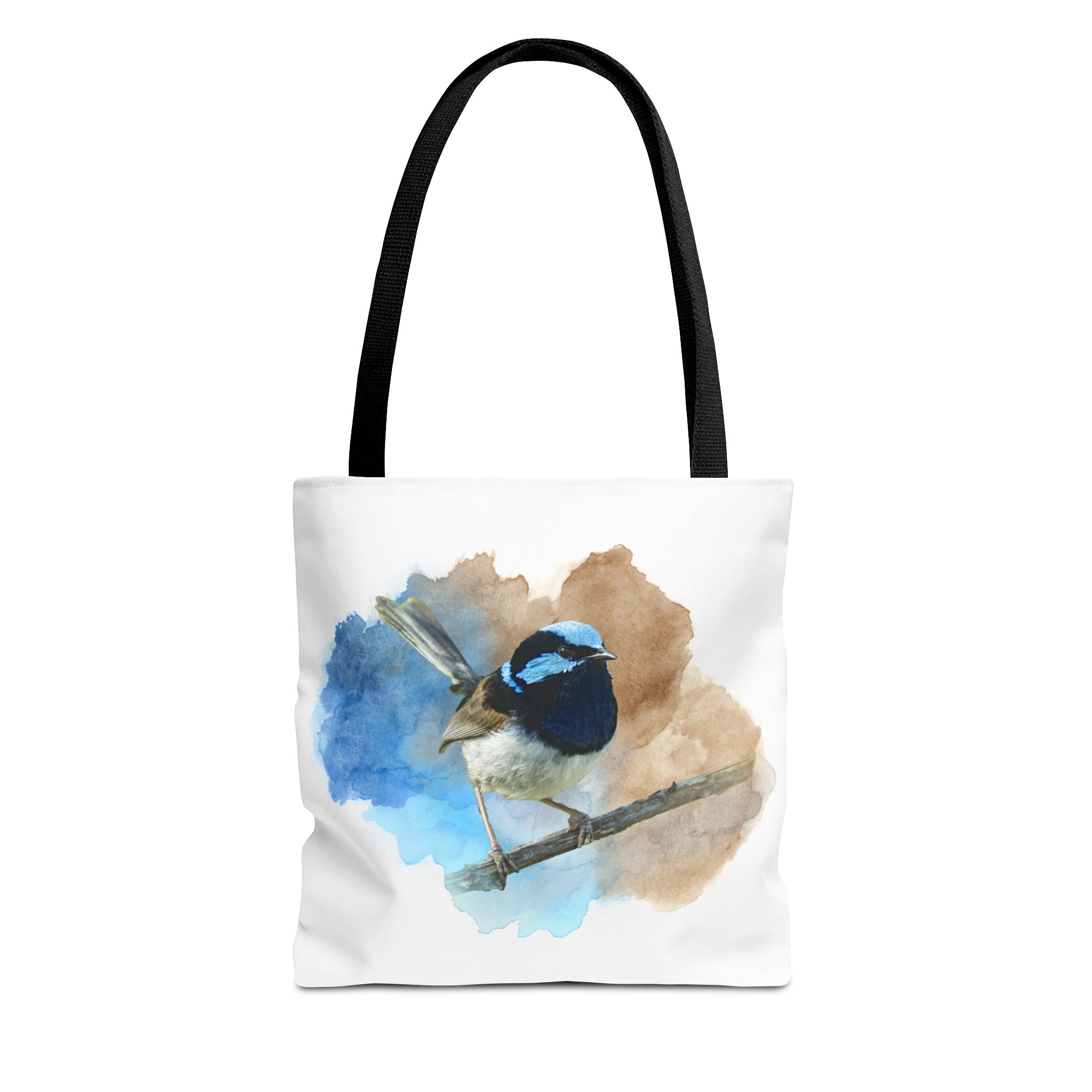 Superb Fairywren Watercolor Tote Bag – Australian Bird Art Shoulder Bag