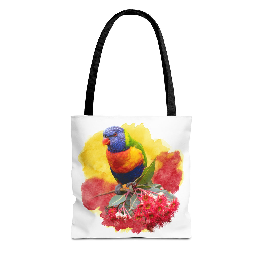 Rainbow Lorikeet Watercolor Tote Bag – Australian Bird Art Shoulder Bag