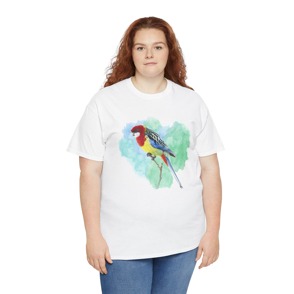 Eastern Rosella Watercolor Tee — Bird Lover T-Shirt
