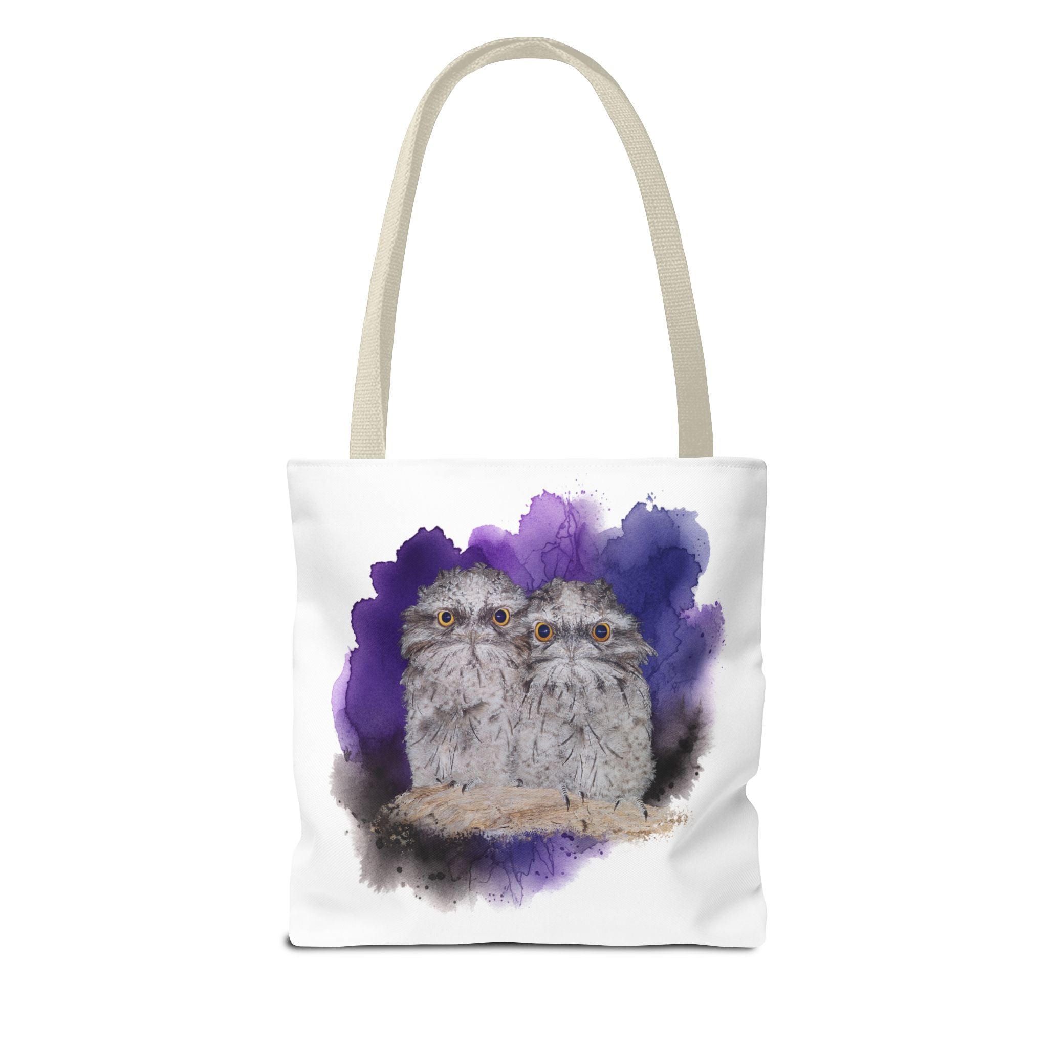 Tawny Frogmouth Watercolor Tote Bag – Australian Bird Art Shoulder Bag