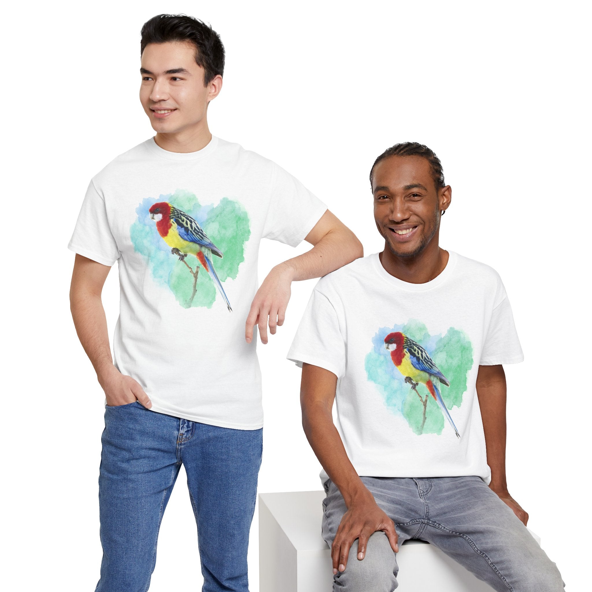 Eastern Rosella Watercolor Tee — Bird Lover T-Shirt