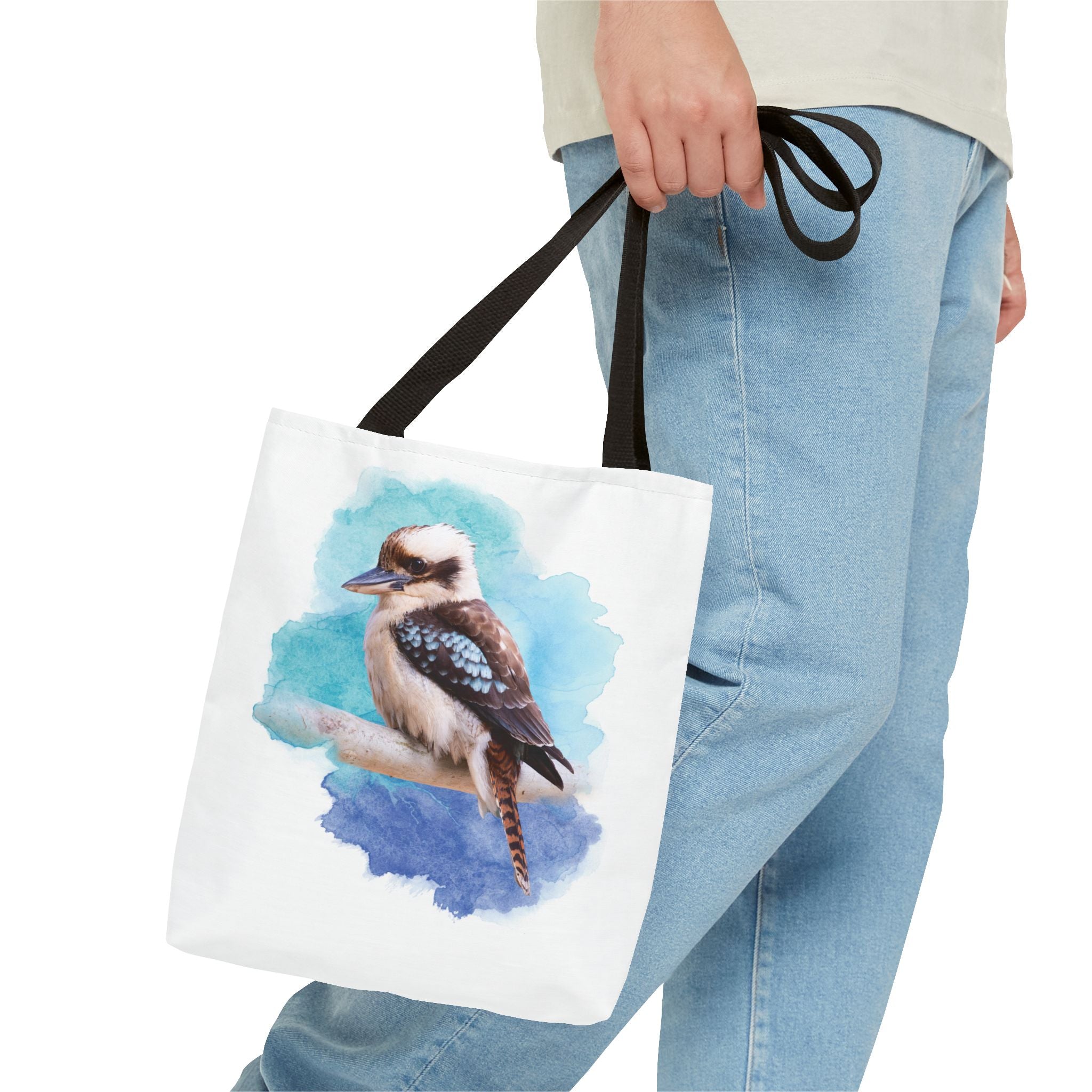 Laughing Kookaburra Watercolor Tote Bag – Australian Bird Art Shoulder Bag