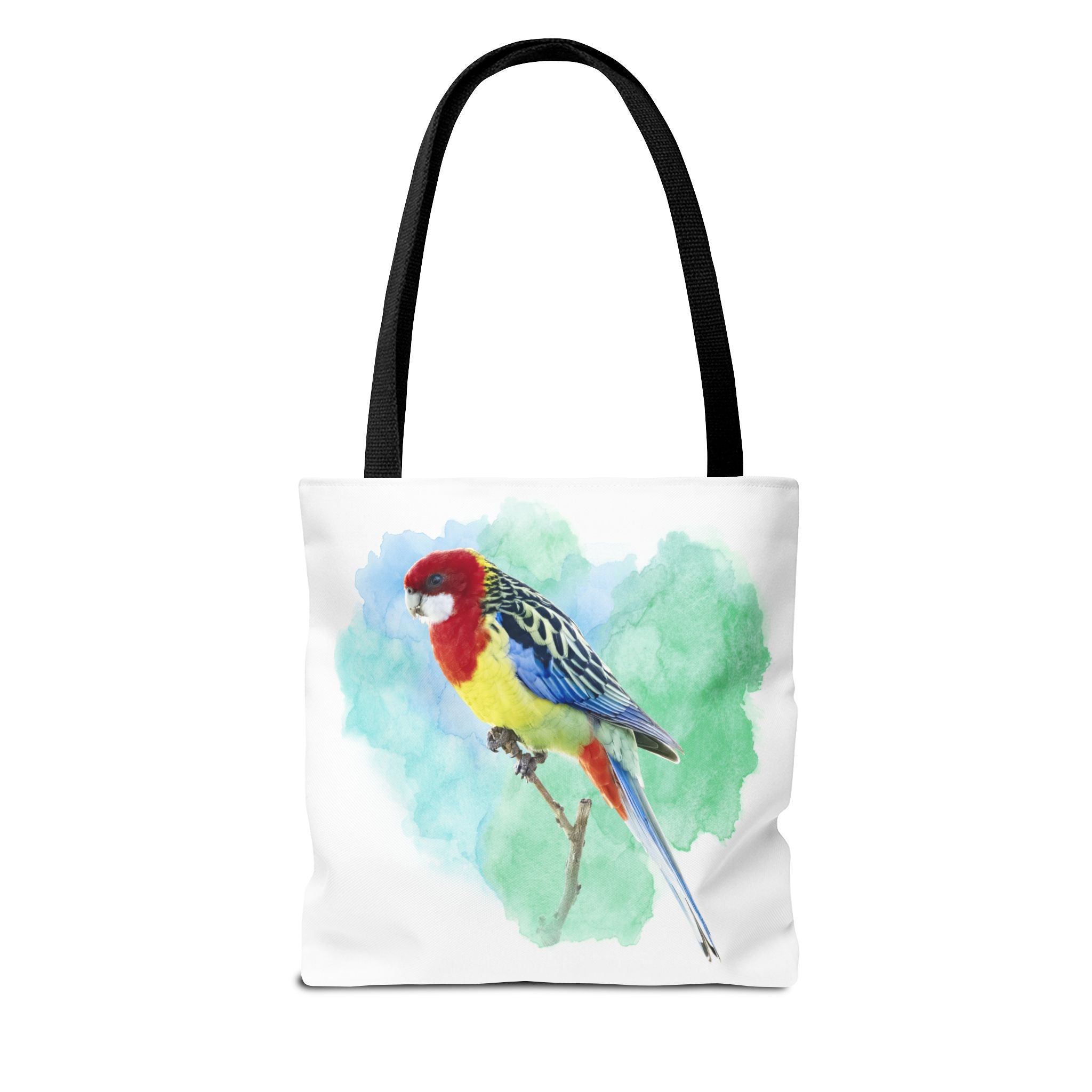 Eastern Rosella Watercolor Tote Bag – Australian Bird Art Shoulder Bag