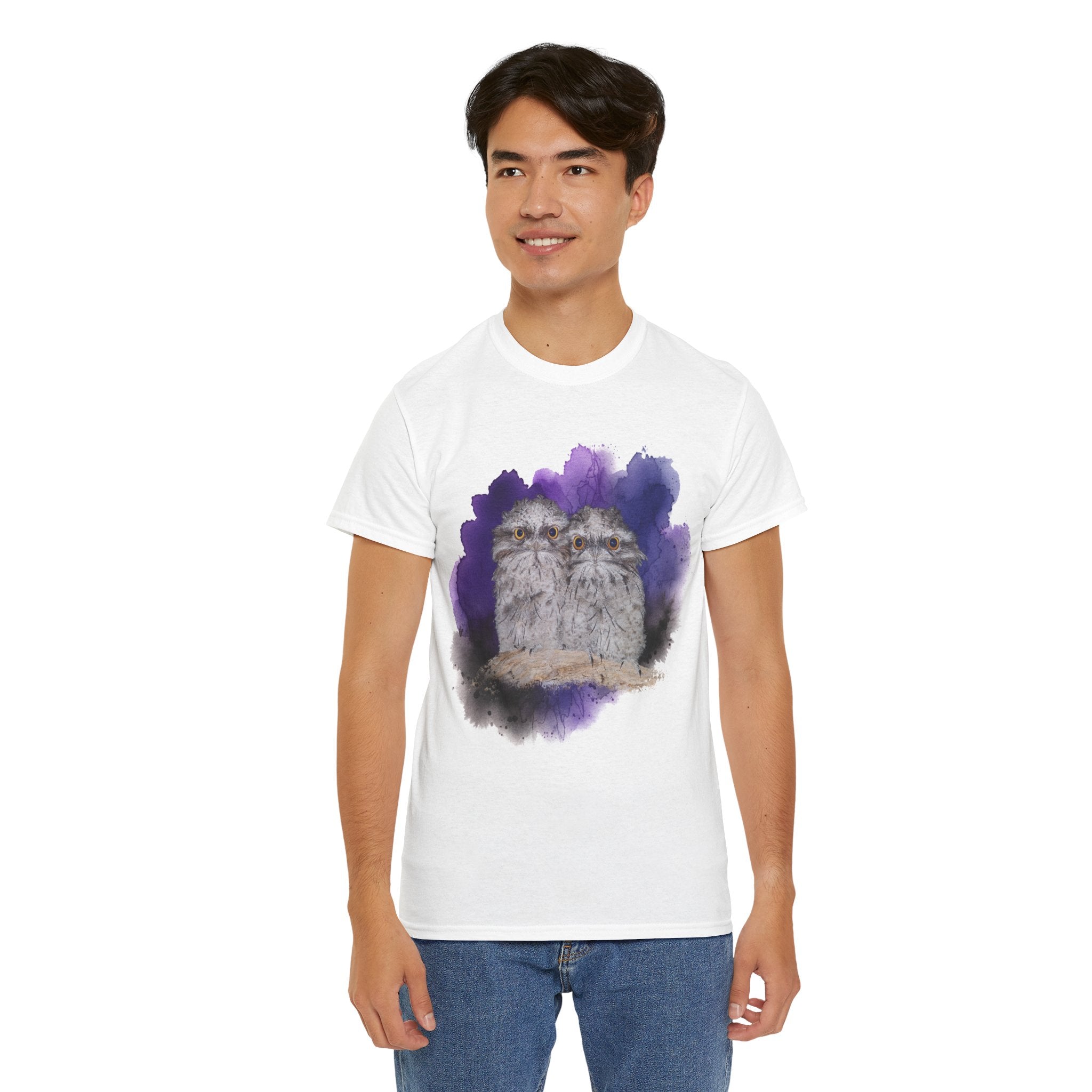 Tawny Frogmouth Watercolor Tee — Bird Lover T-Shirt
