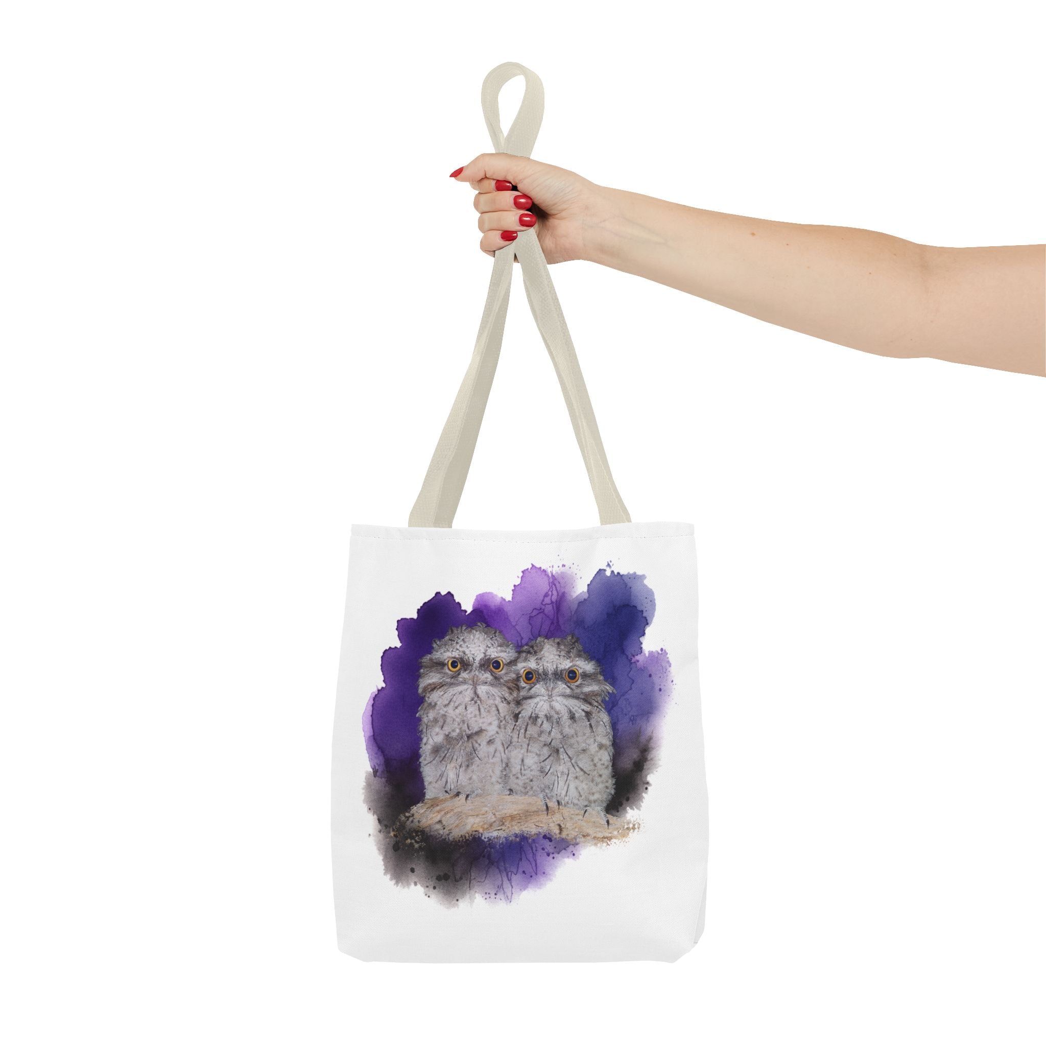 Tawny Frogmouth Watercolor Tote Bag – Australian Bird Art Shoulder Bag
