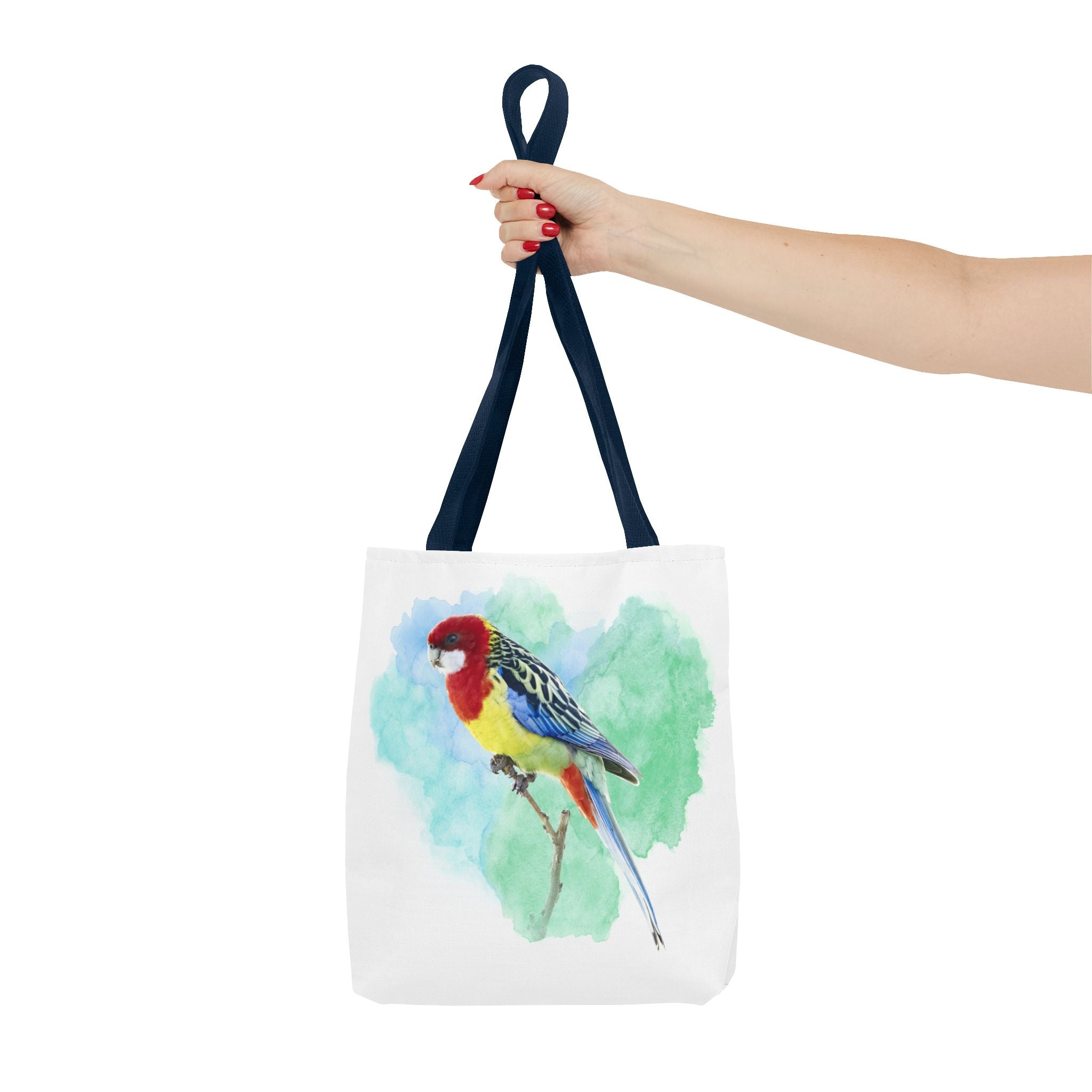 Eastern Rosella Watercolor Tote Bag – Australian Bird Art Shoulder Bag