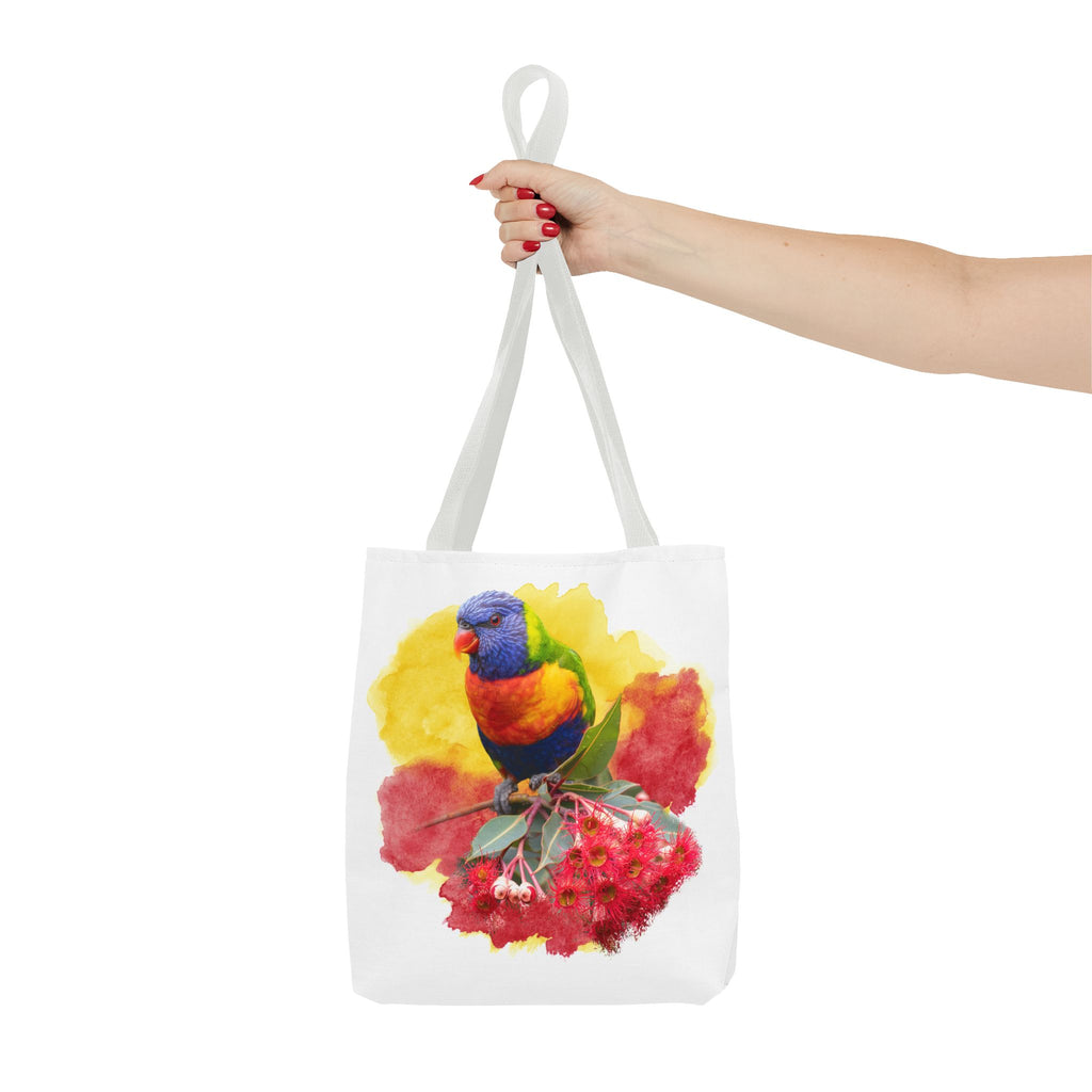 Rainbow Lorikeet Watercolor Tote Bag – Australian Bird Art Shoulder Bag