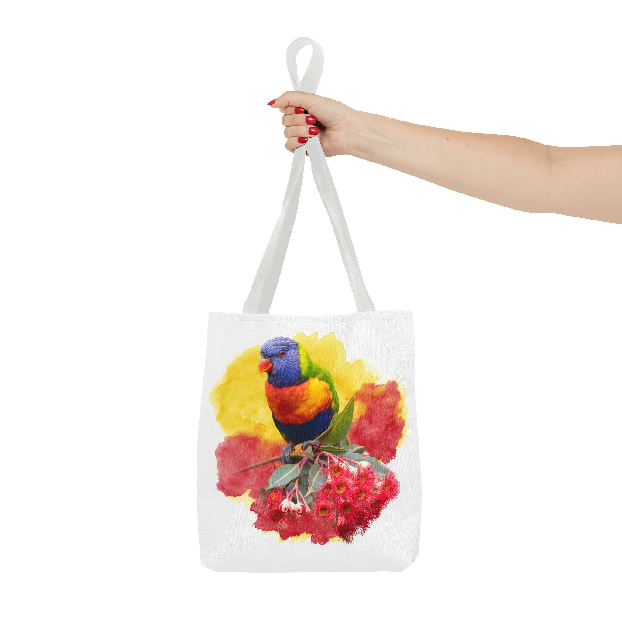 Rainbow Lorikeet Watercolor Tote Bag – Australian Bird Art Shoulder Bag