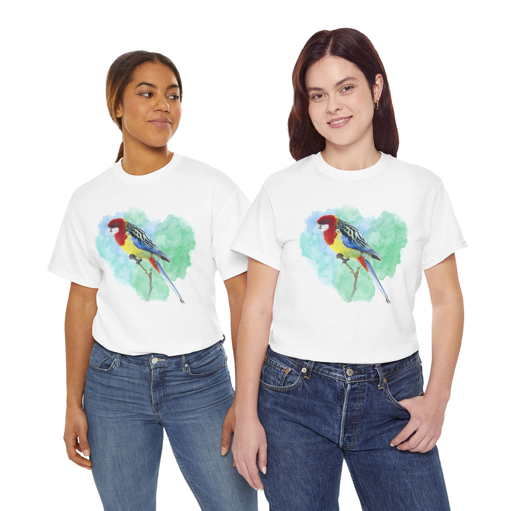 Eastern Rosella Watercolor Tee — Bird Lover T-Shirt