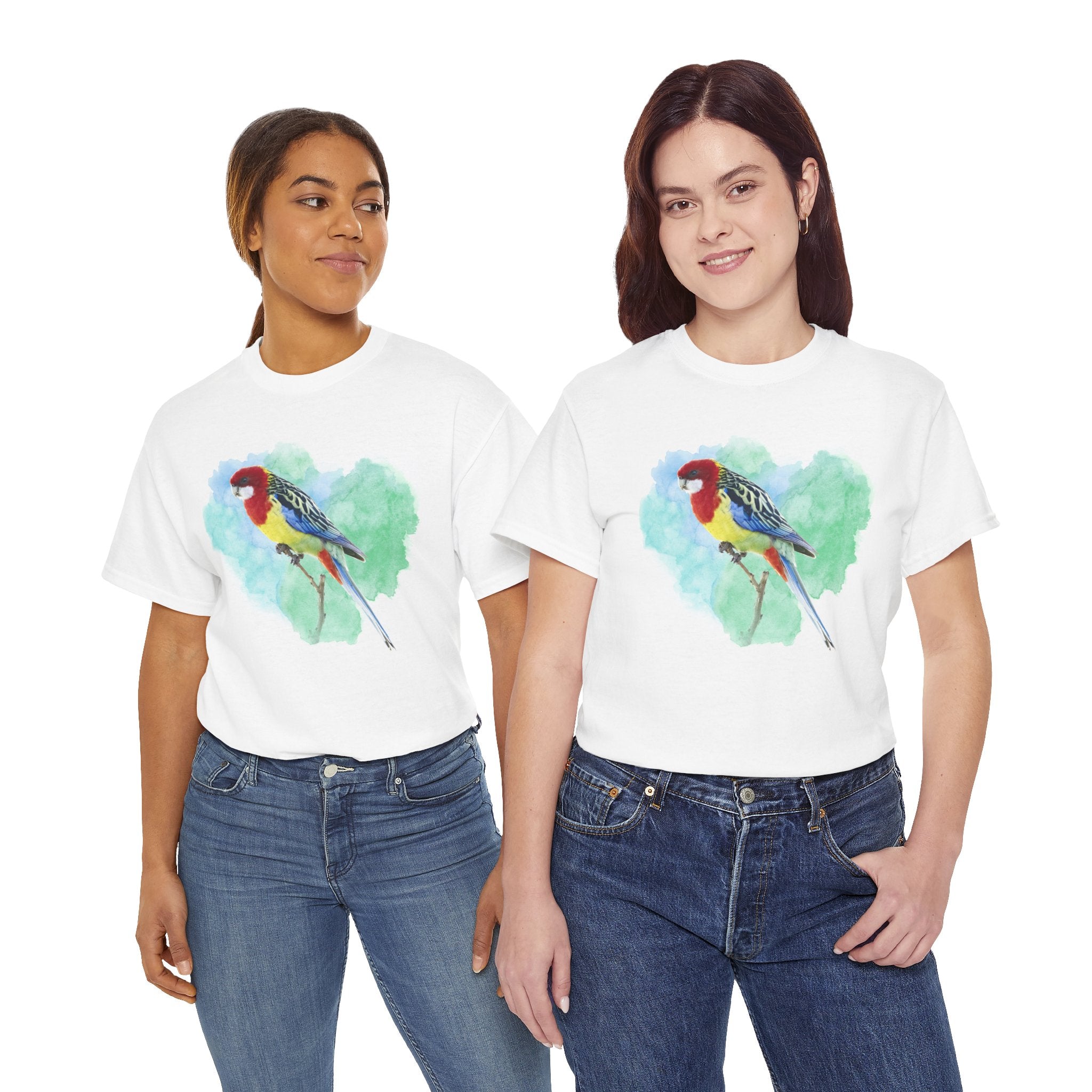 Eastern Rosella Watercolor Tee — Bird Lover T-Shirt