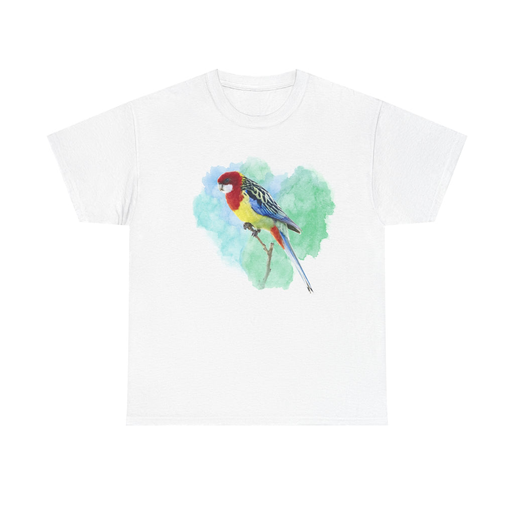 Eastern Rosella Watercolor Tee — Bird Lover T-Shirt